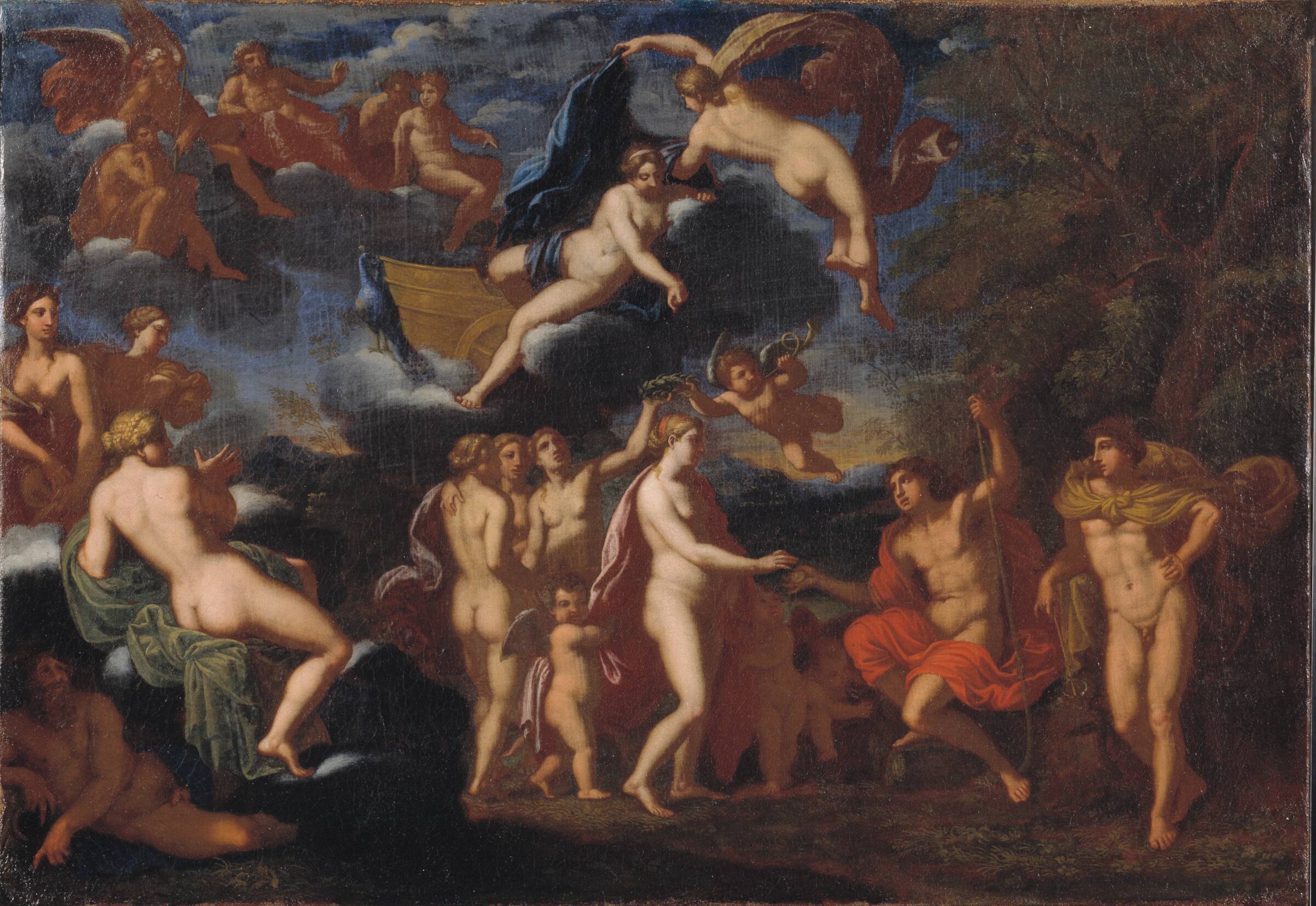 Paris giver Venus æblet, Jan van Haensbergen, 1657-1705