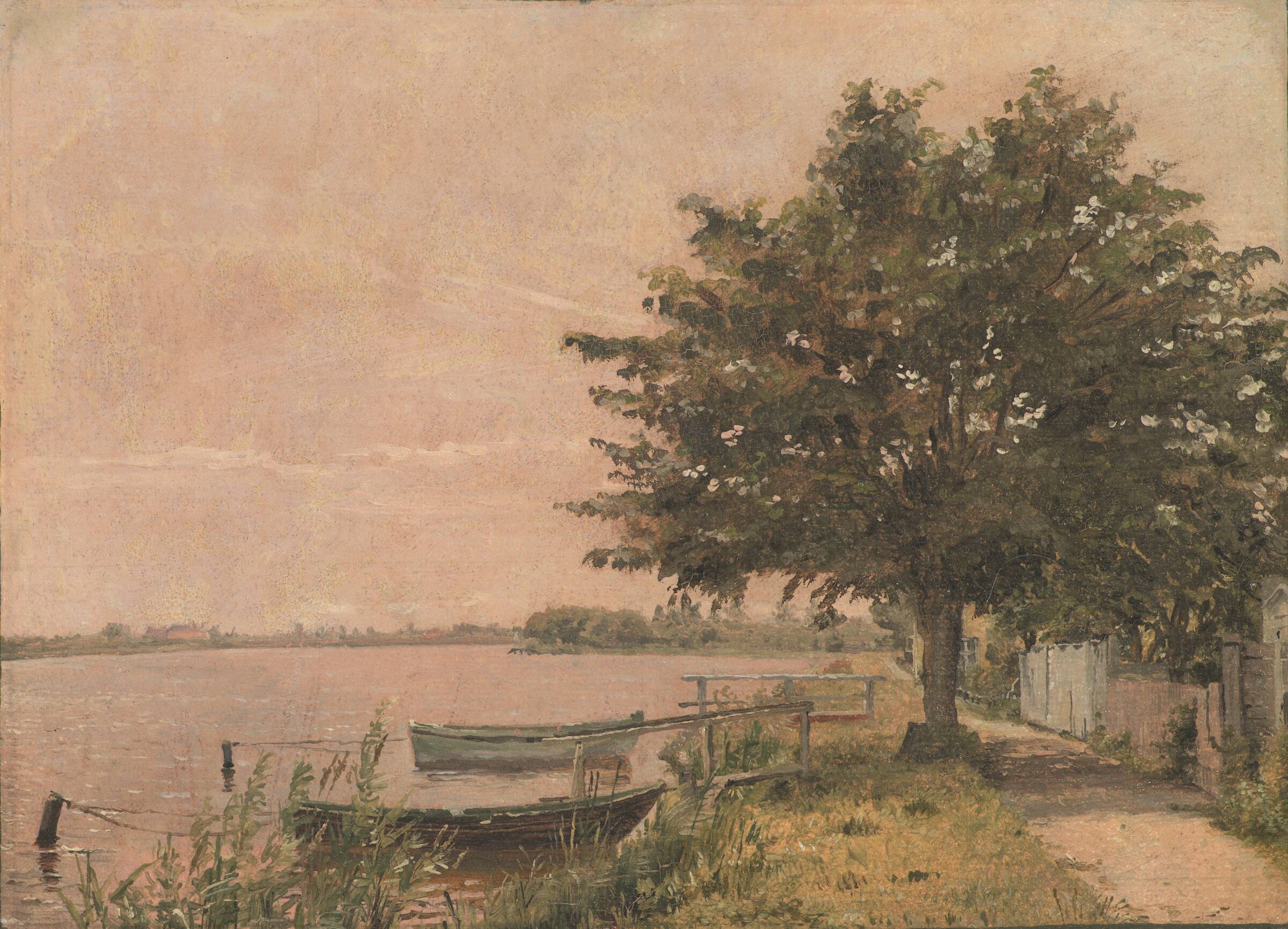 Parti fra Dosseringen mod Nørrebro, Christen Købke, 1841-1845