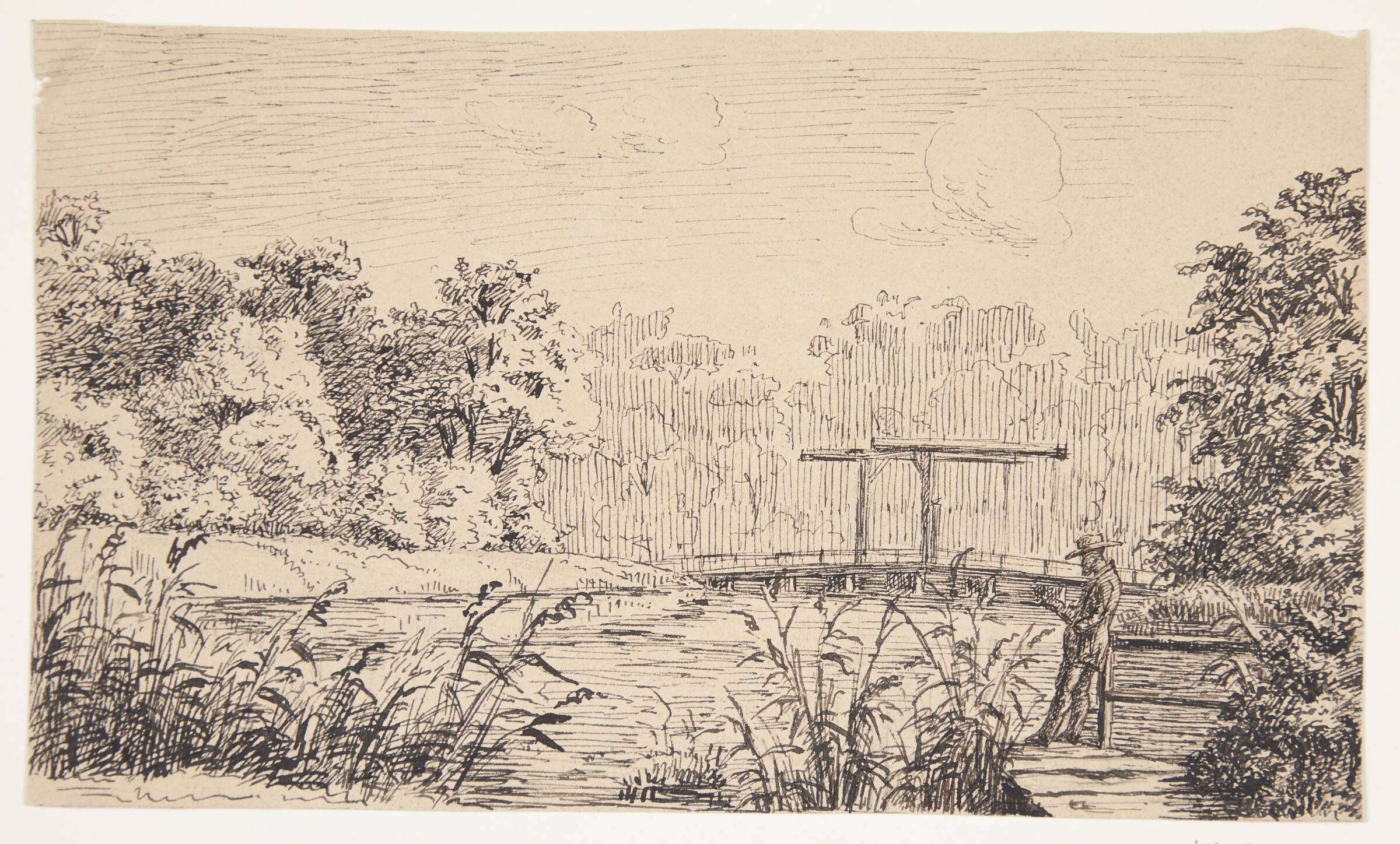 Aaparti med en vindebro, Louise Ravn-Hansen, 1864-1909