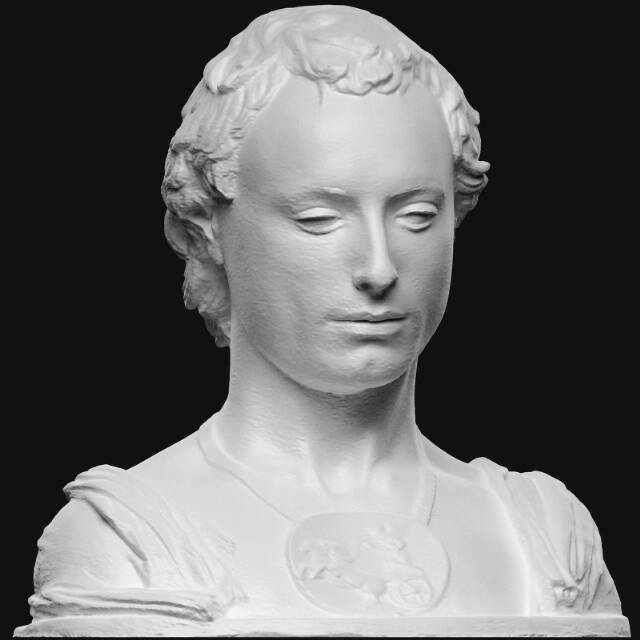 Young man with an antique cameo on his chest 3D model by SMK, National Gallery of Denmark