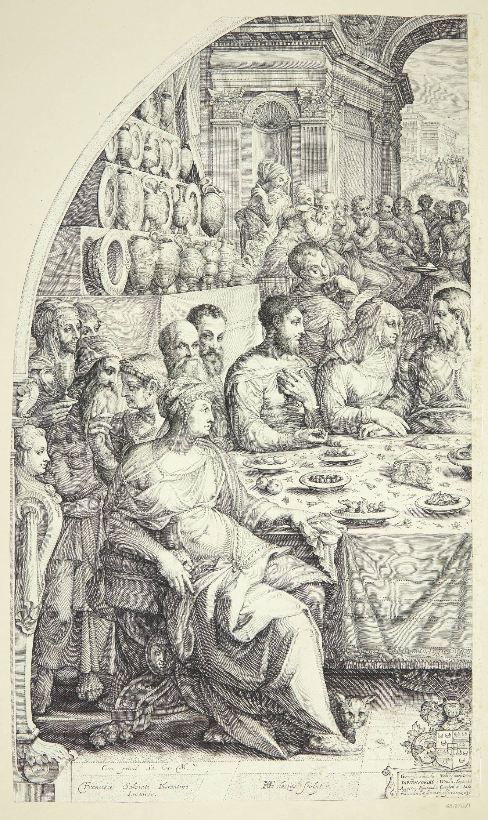 Brylluppet i Kana, Jacob Matham, 1599-1602