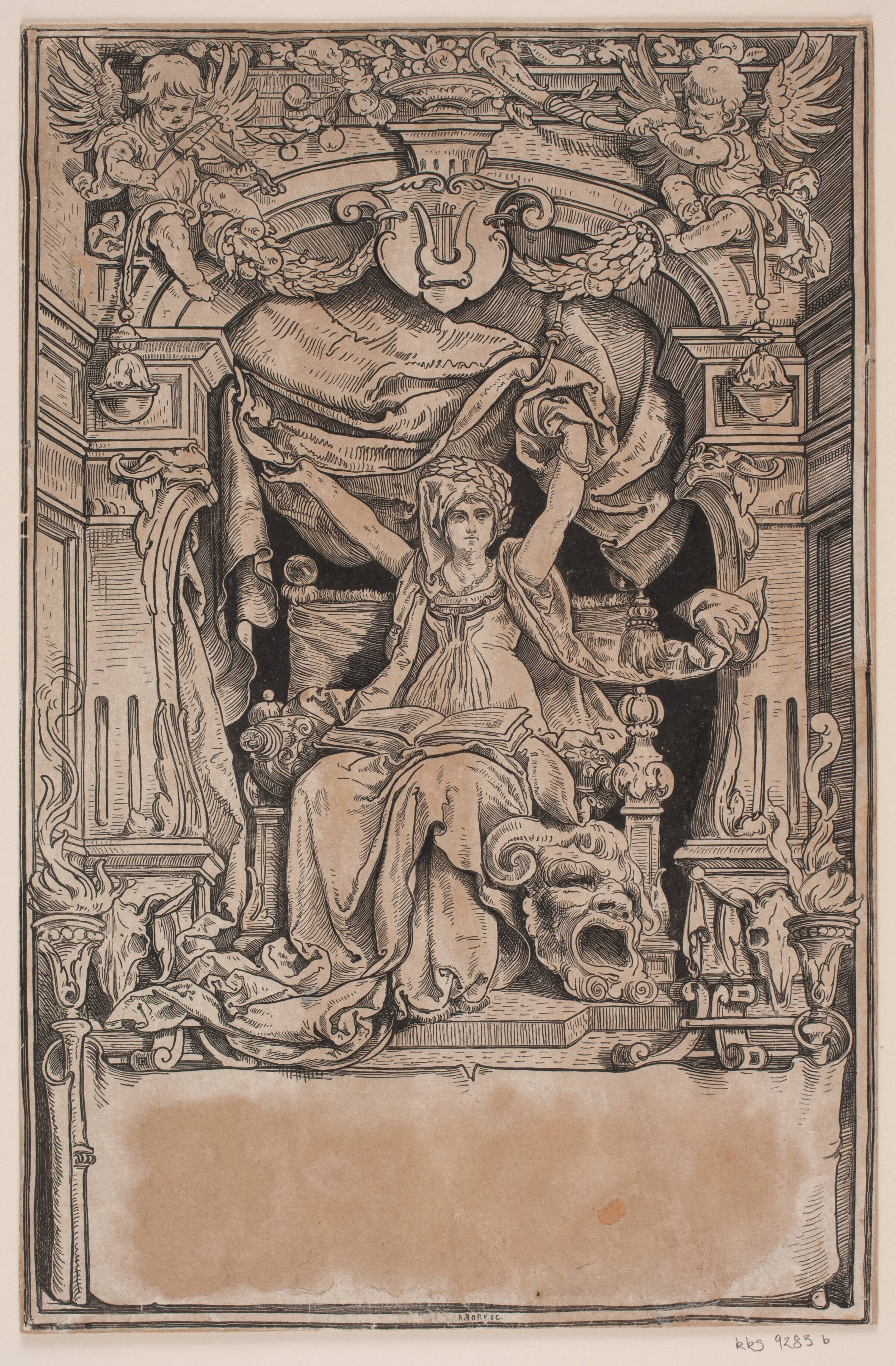 Titelvignet til Johann Wolfgang von Goethe, "Faust: eine Tragödie", 1876, André Bork, 1876