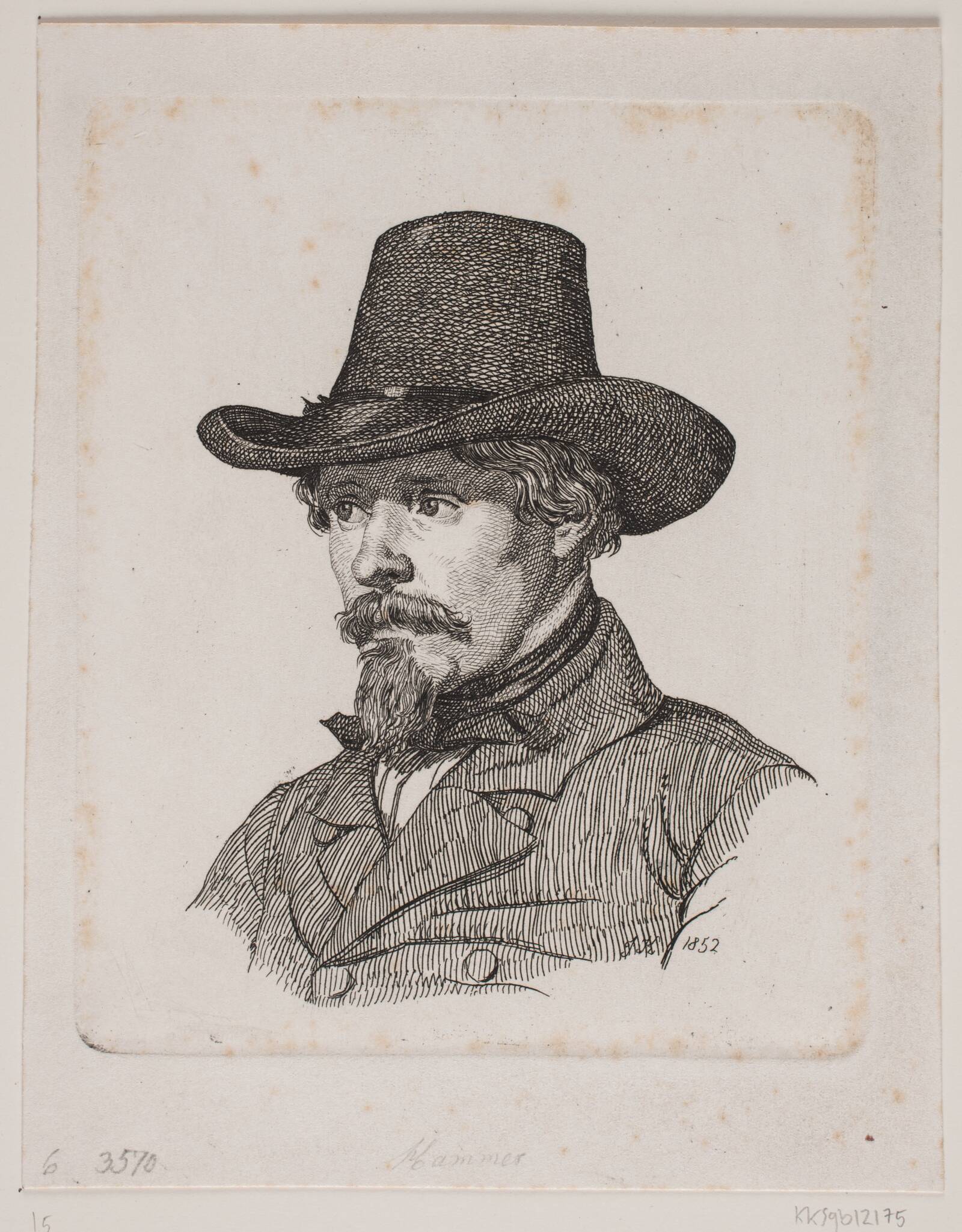 Maler William Hammer, Jacob Kornerup, 1852