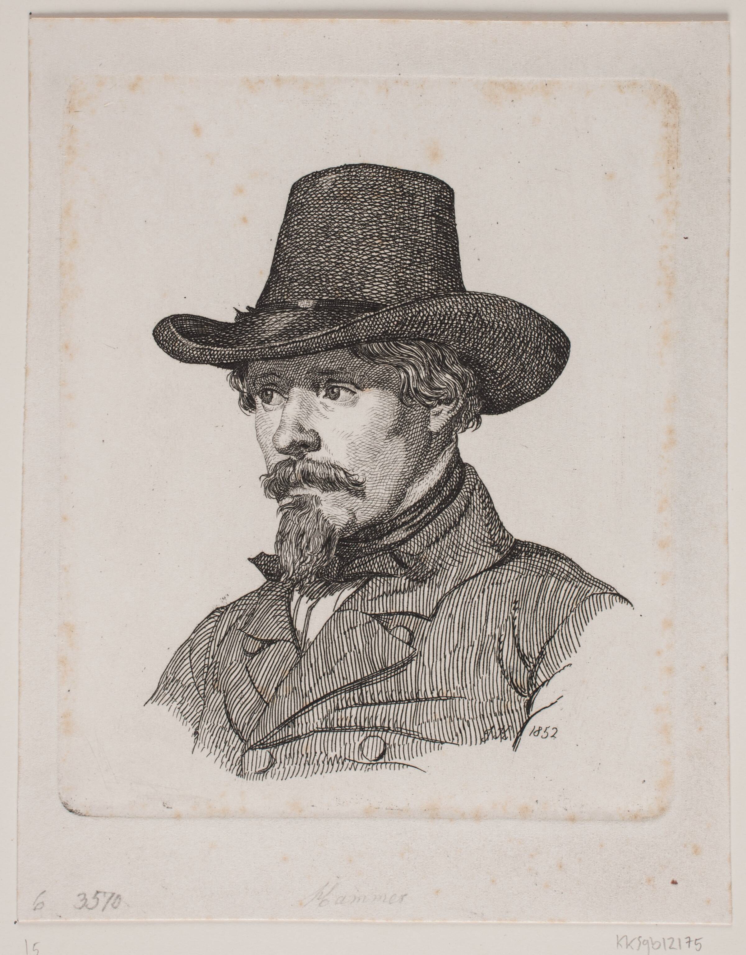 Maler William Hammer, Jacob Kornerup, 1852