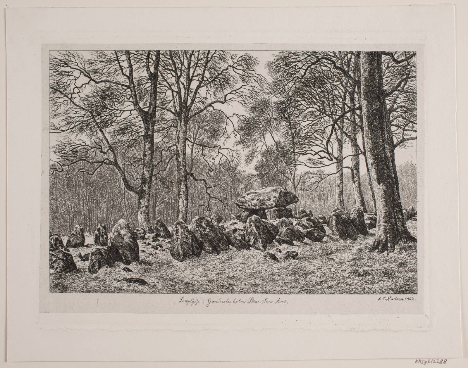 Langdysse ved Gunderslevholm skov, Madsen, A.P., 1862