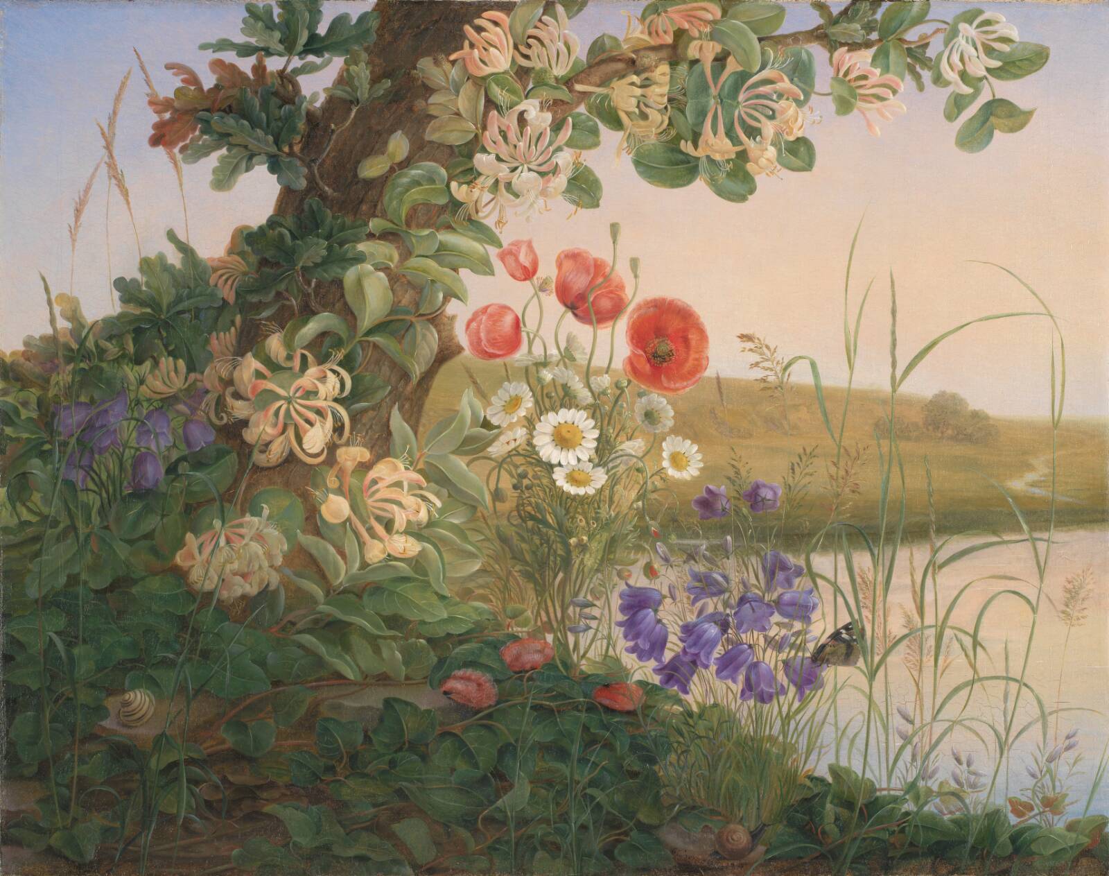 Blomsterstykke, Christine Løvmand, 1841
