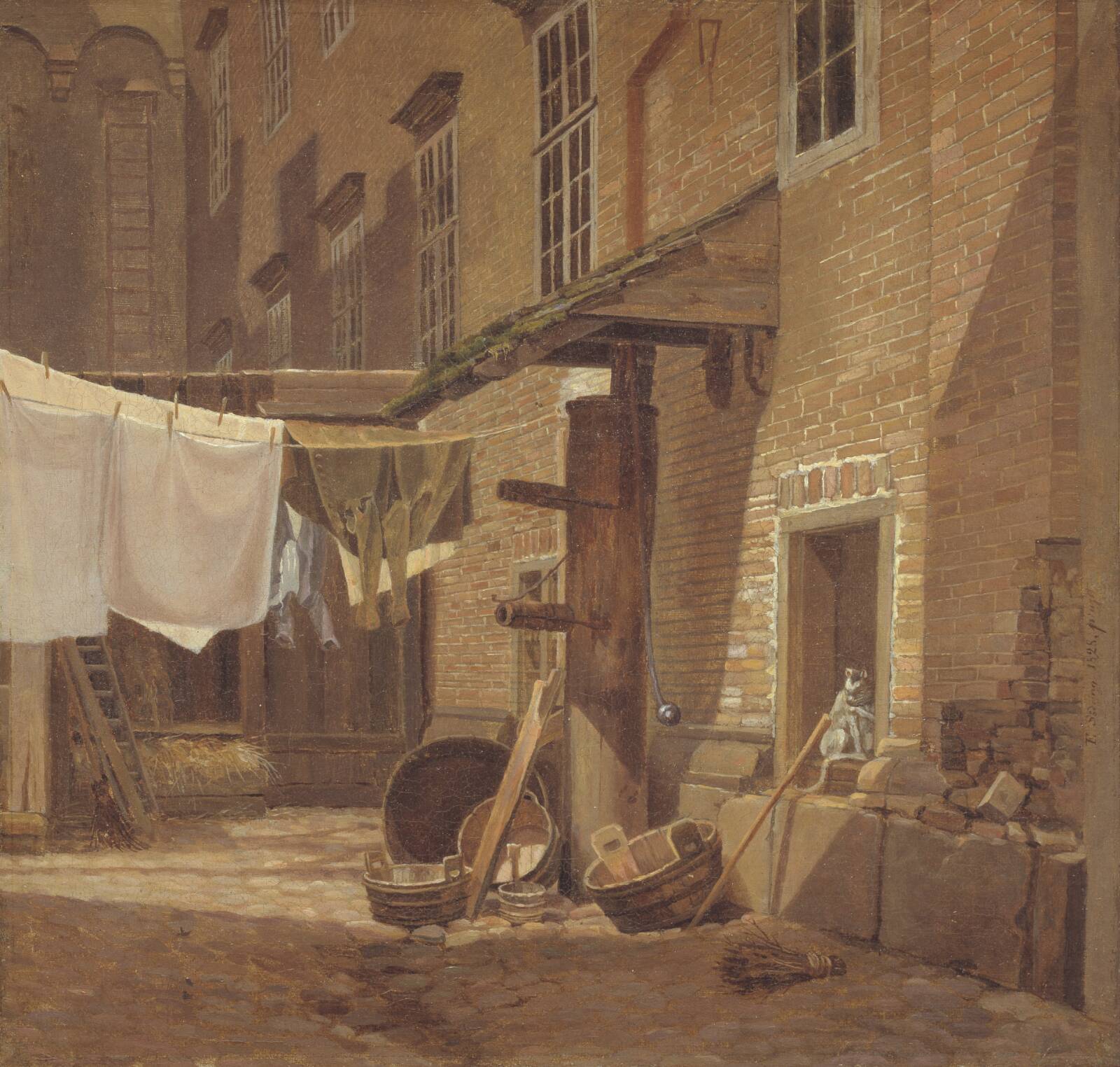 Baggård på Charlottenborg, F. Sødring, 1828