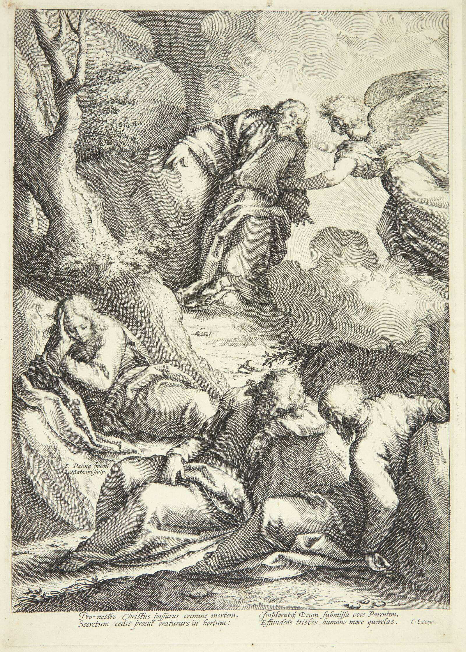 Jesus i Getsemane have, Jacob Matham, 1594-1597