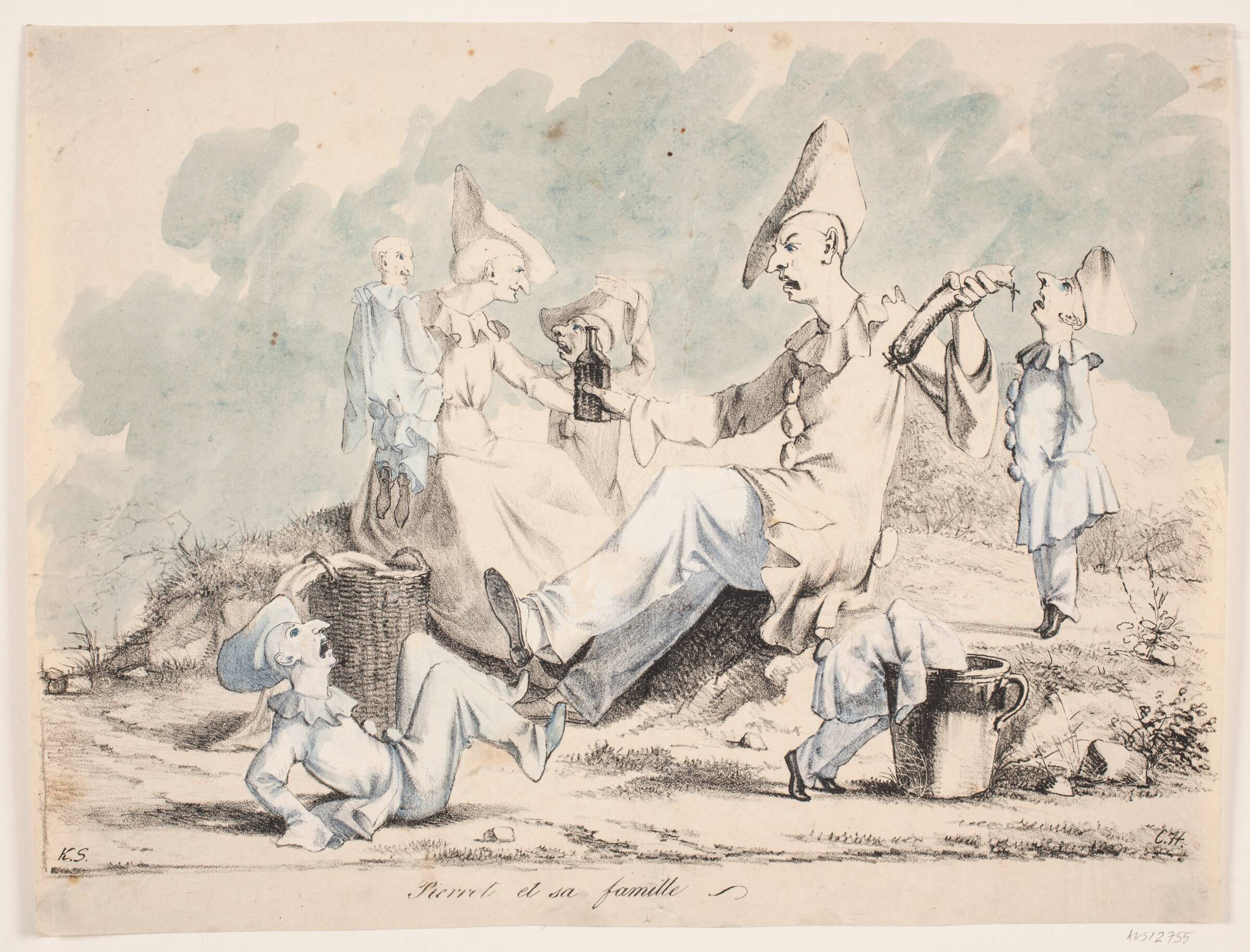 "Pierrot et sa familie", Christian Holm, 1803-1846