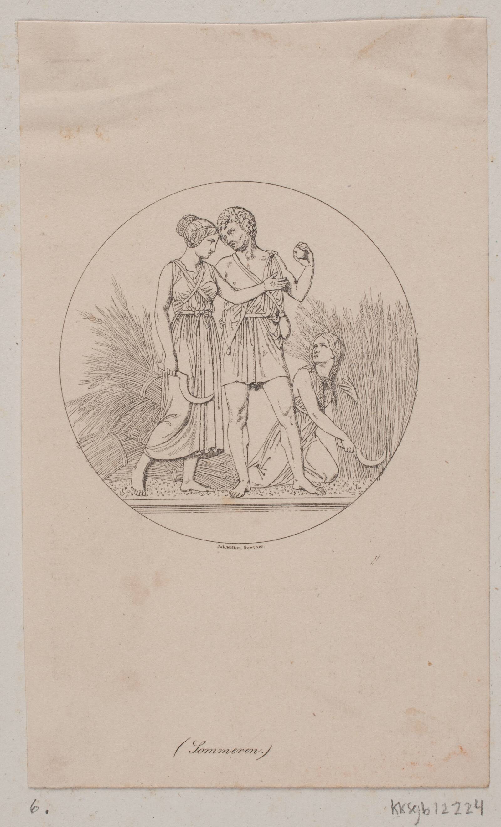 De fire årstider. Sommer, J.V. Gertner, 1818-1871