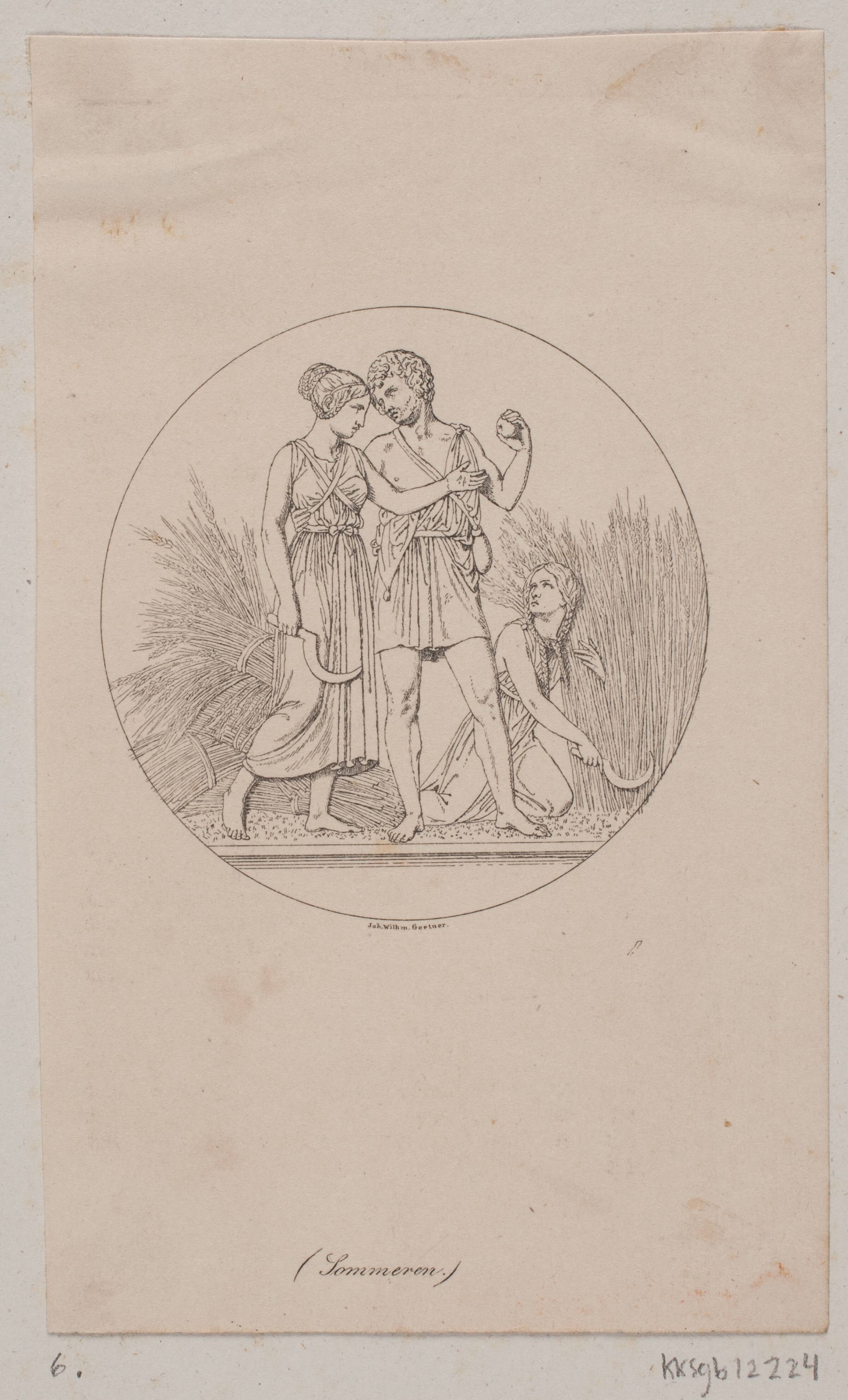 De fire årstider. Sommer, J.V. Gertner, 1818-1871