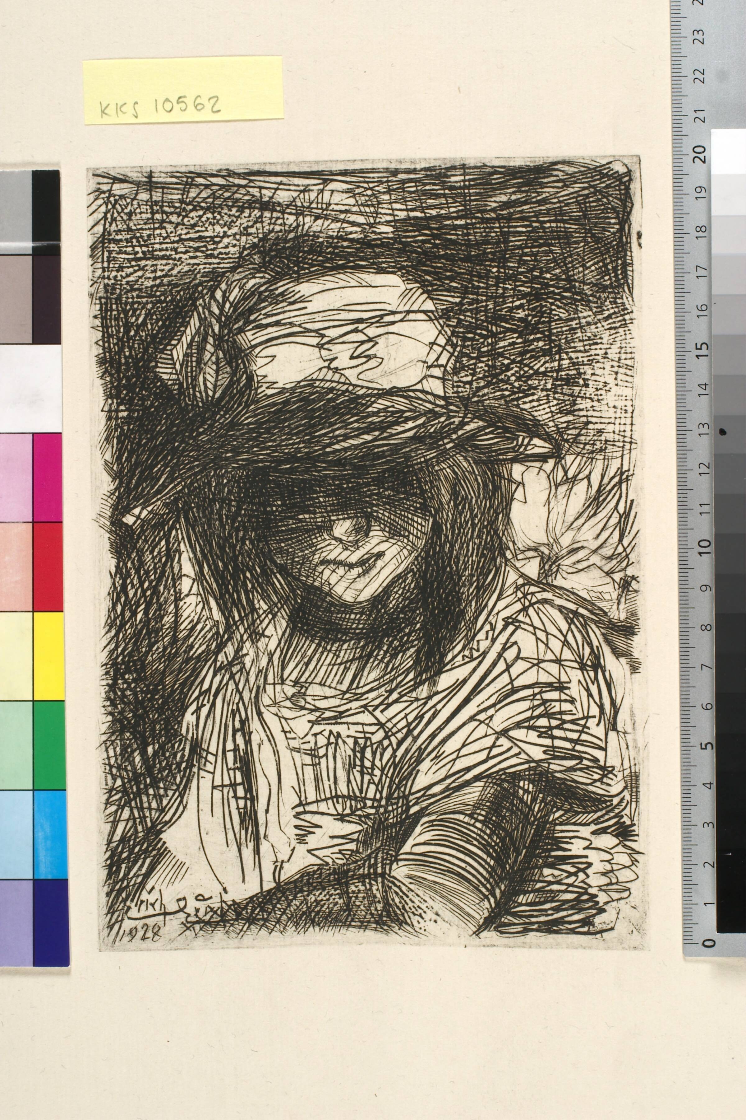 Pige med hat, Erich Erichsøe, 1928