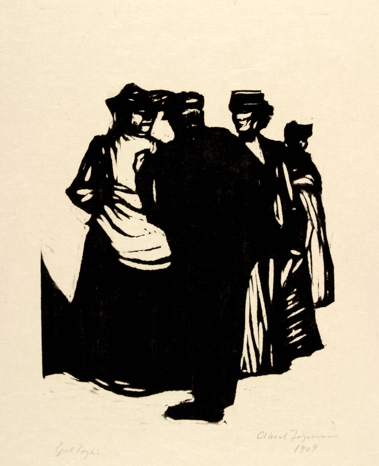 På gaden, Aksel Jørgensen, 1909