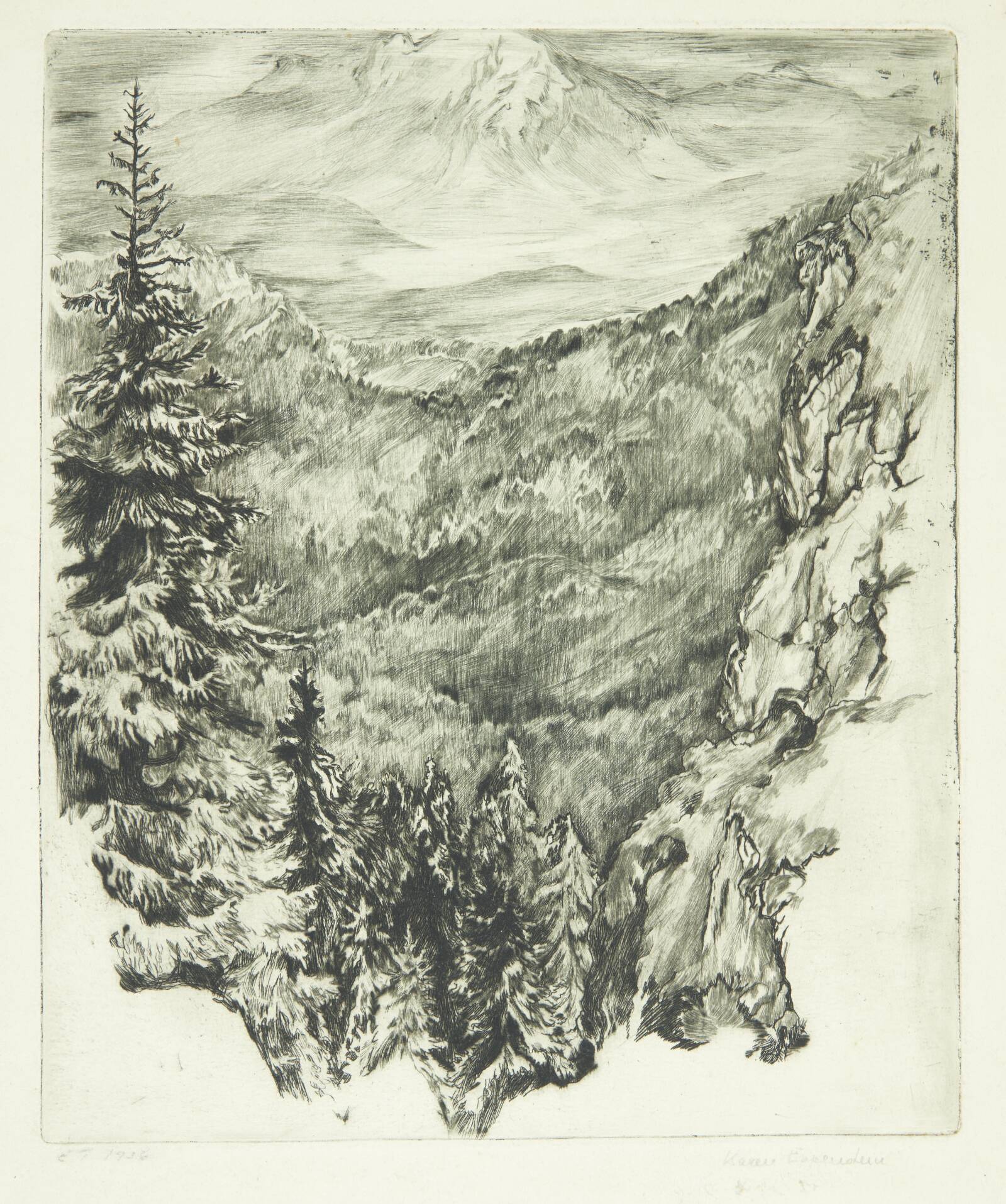 Bjerglandskab, Karen Westman, 1936