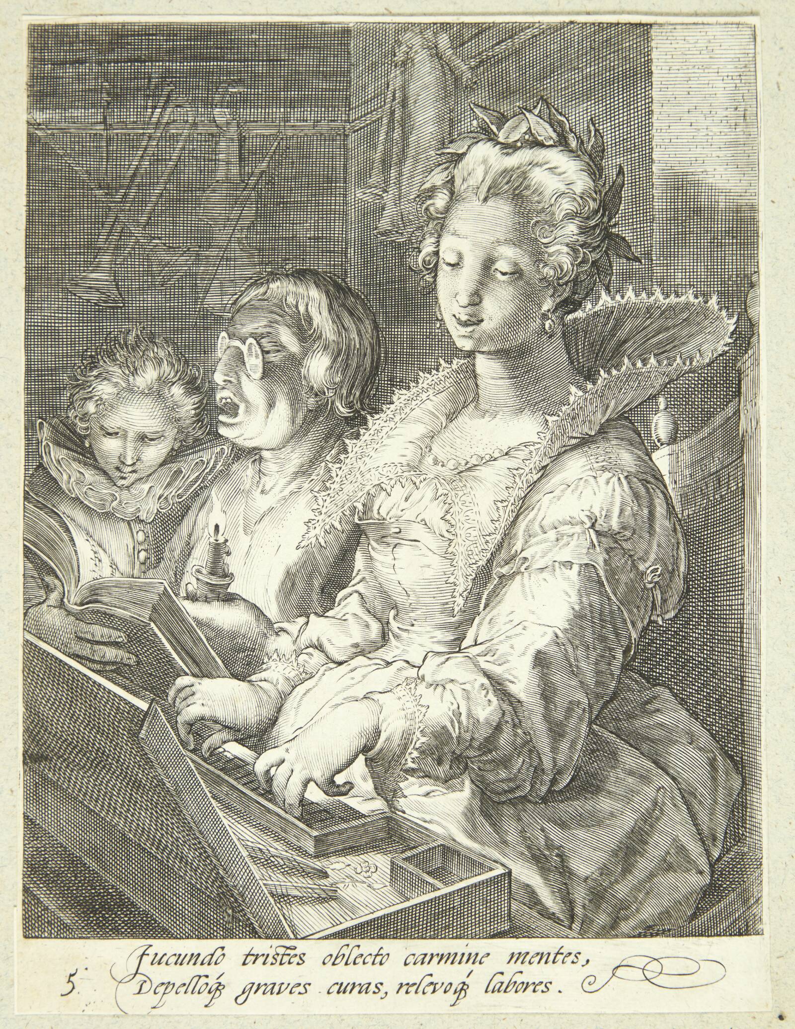 Musik, Cornelis Jacobsz Drebbel, 1595-1599