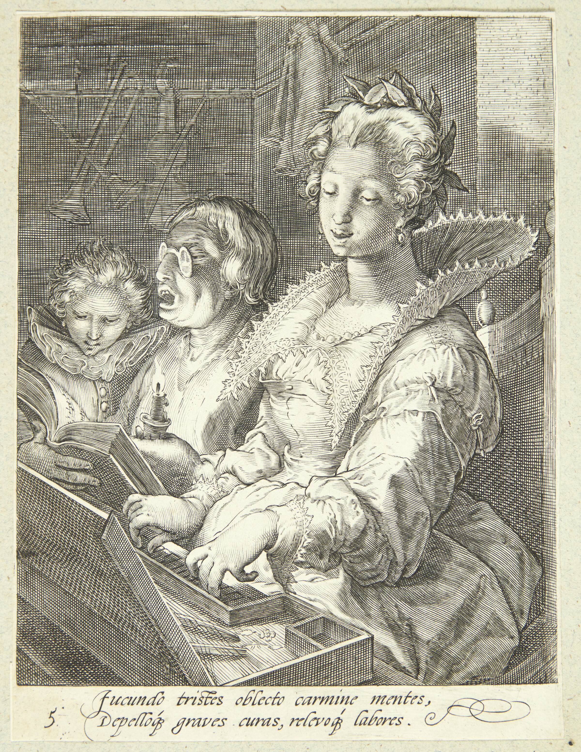 Musik, Cornelis Jacobsz Drebbel, 1595-1599