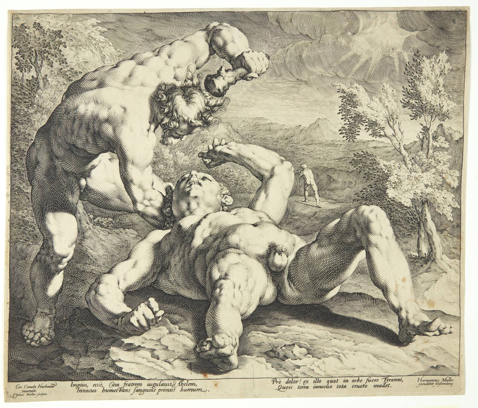 Kain dræber Abel, Jan Harmensz. Muller, 1587-1590
