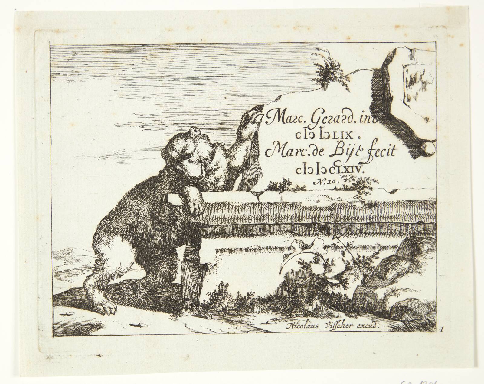 Titelblad til "Bjørne", Marcus de Bye, 1664