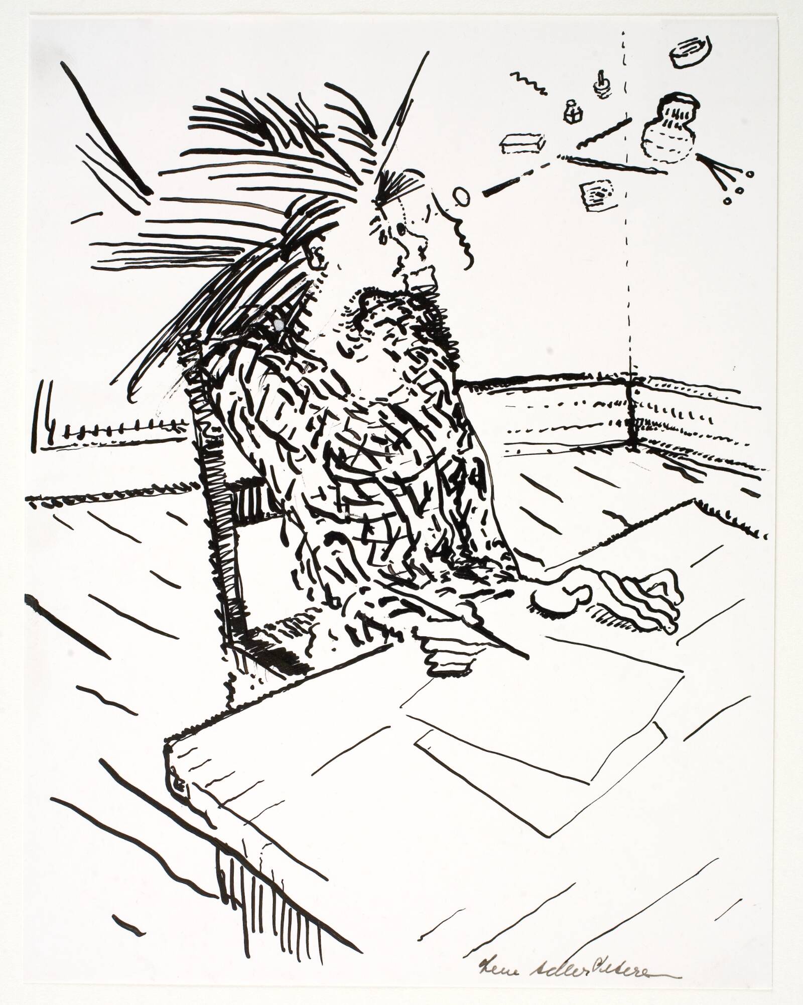 Ved skrivebordet, Lene Adler Petersen, 1976