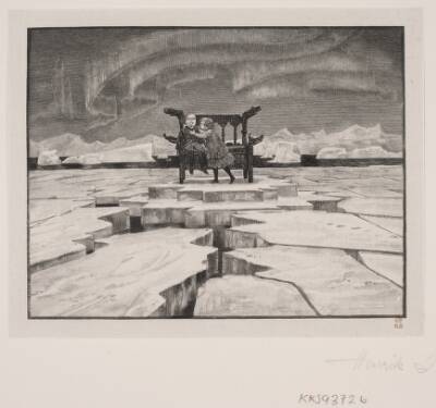 Illustration til H. C. Andersen: "Snedronningen"