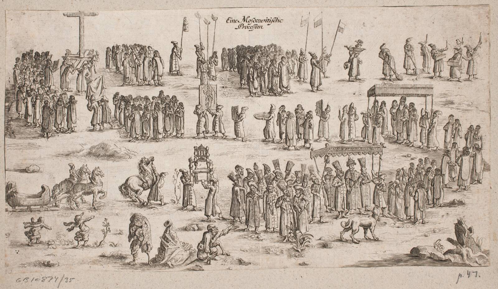 En moskovitisk procession, Ubekendt, 1656