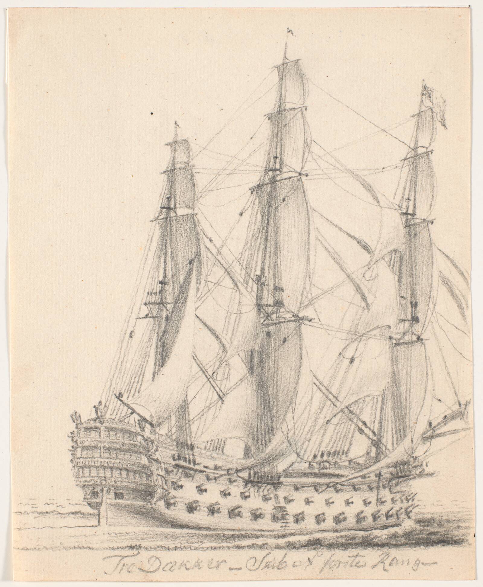 Tre Dækker - Skib af første Rang -, C.A. Lorentzen, 1746-1828