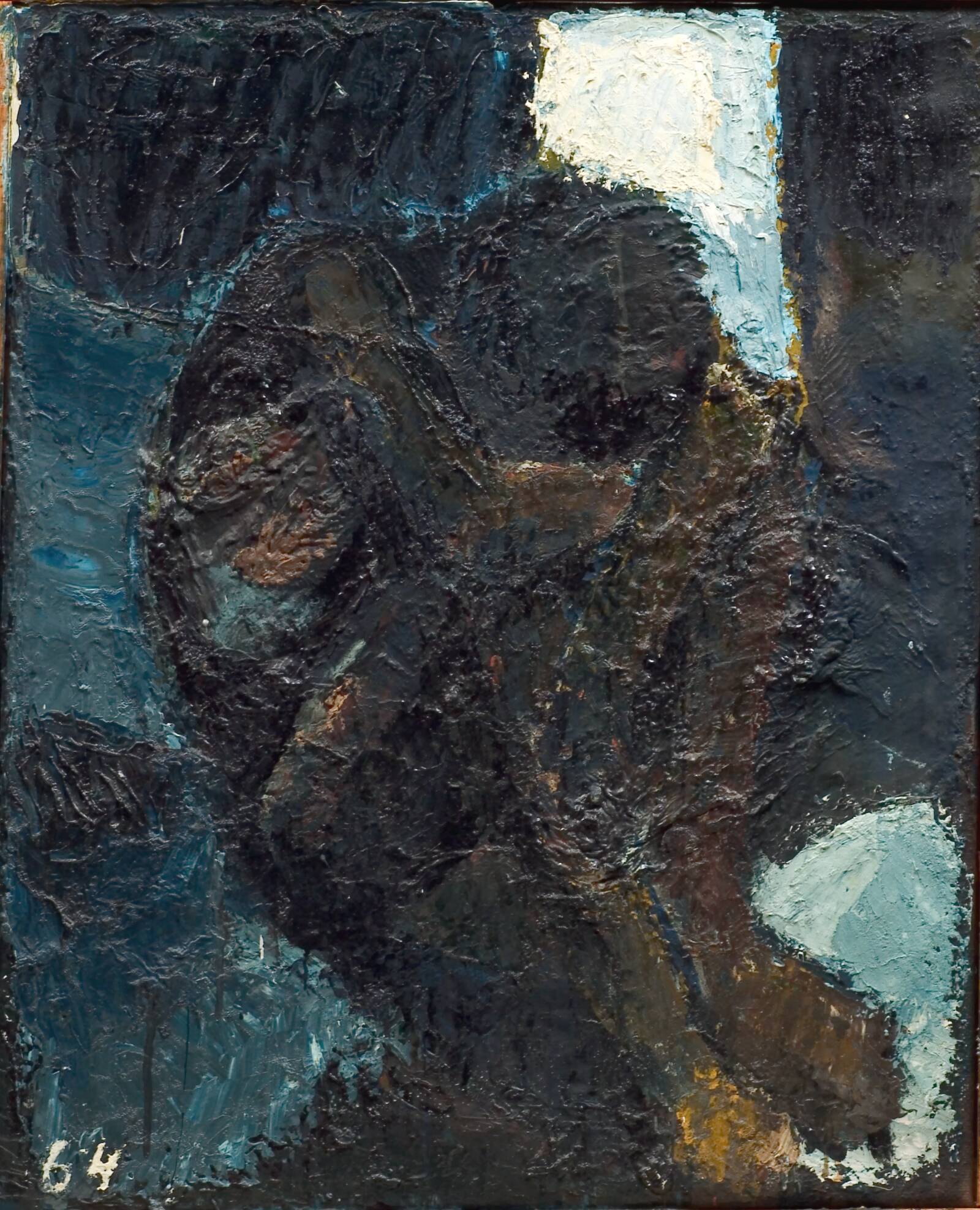 Nedbøjet. Siddende figur, Kurt Trampedach, 1964