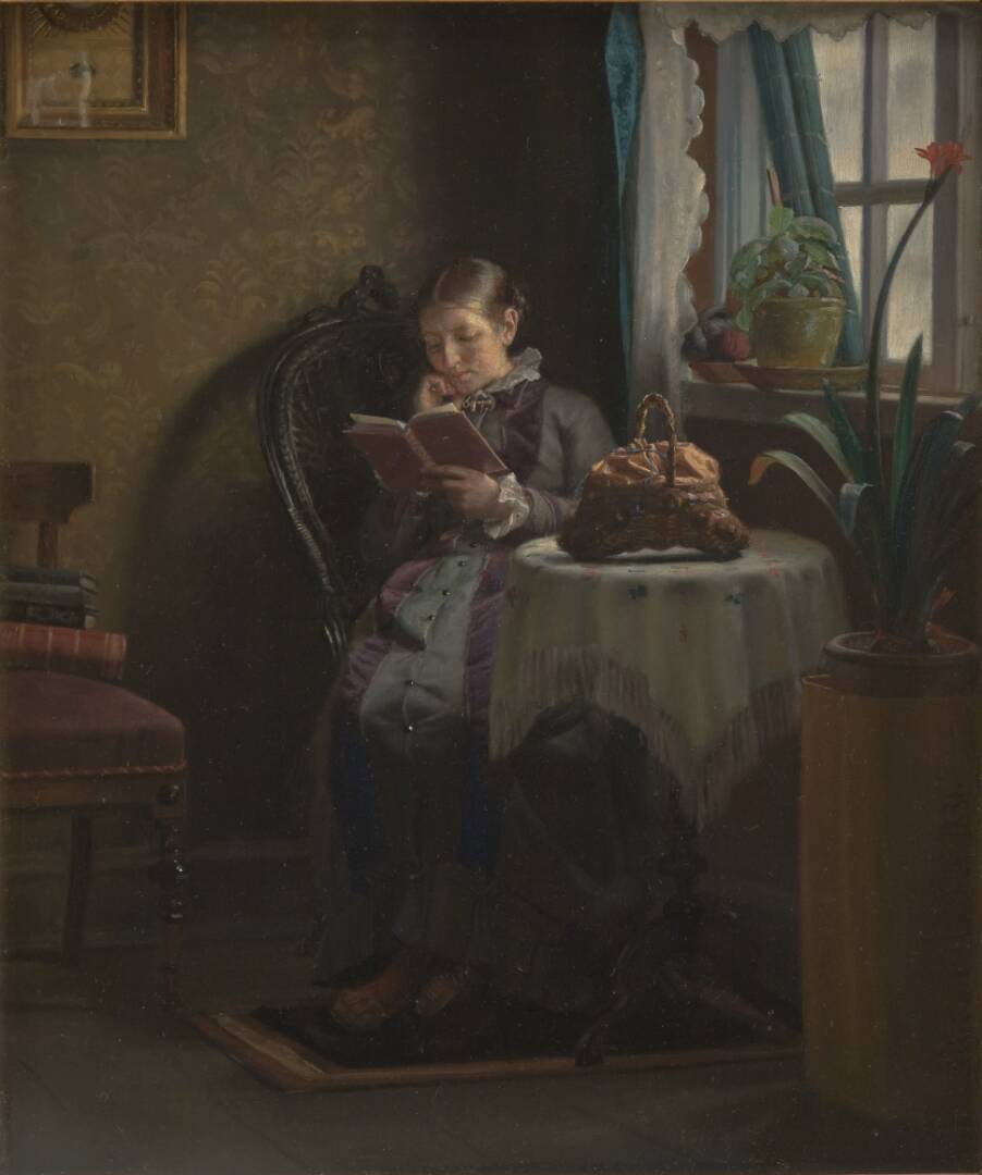 The Artist's Wife Reading, by Michael Ancher, 1881