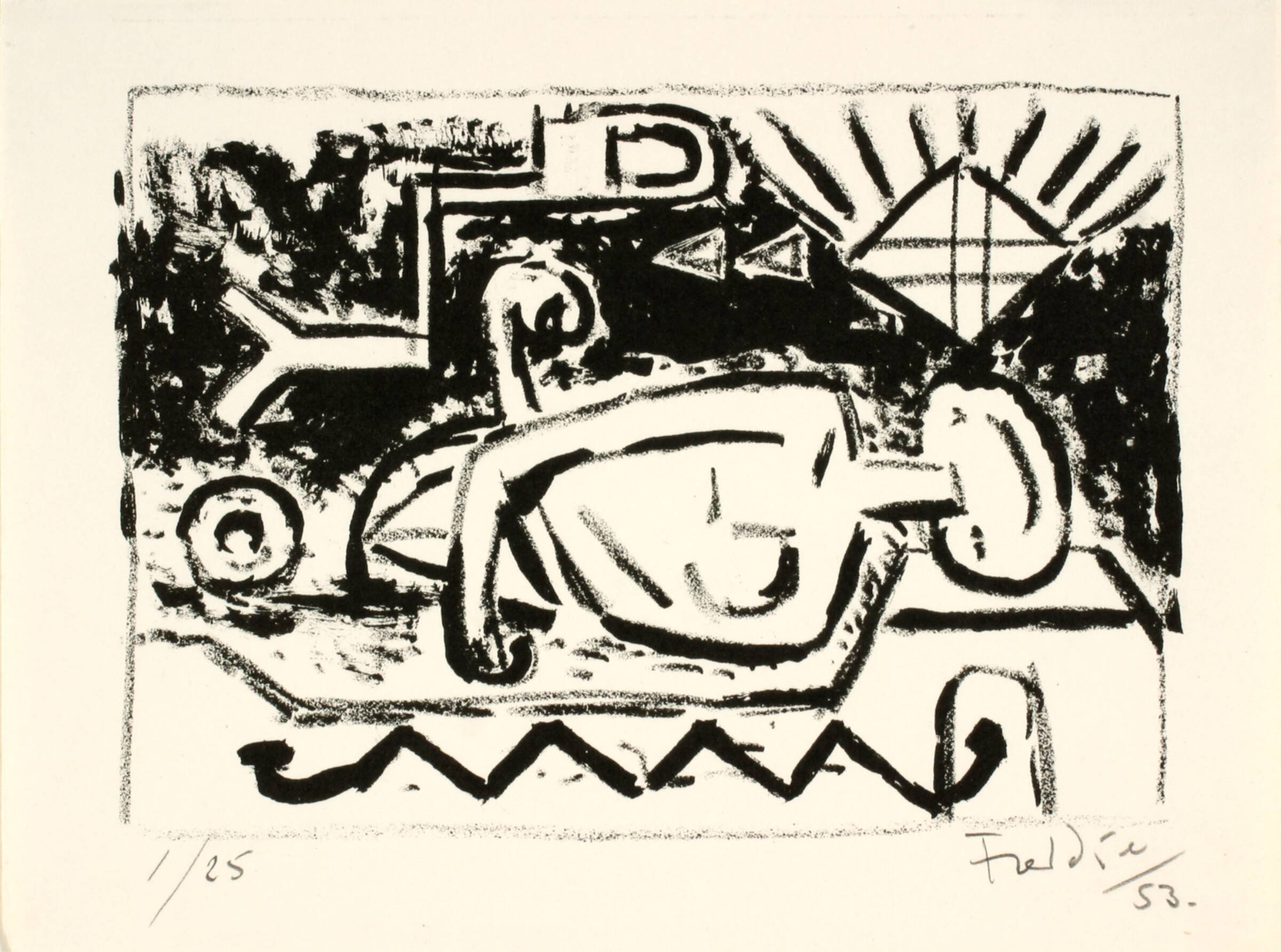 Kvinde og sol, Wilhelm Freddie, 1953