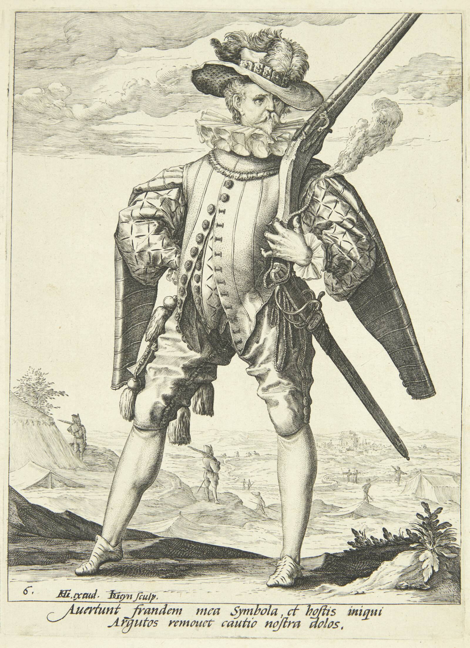 En musketer, Jacques de Gheyn II, 1587