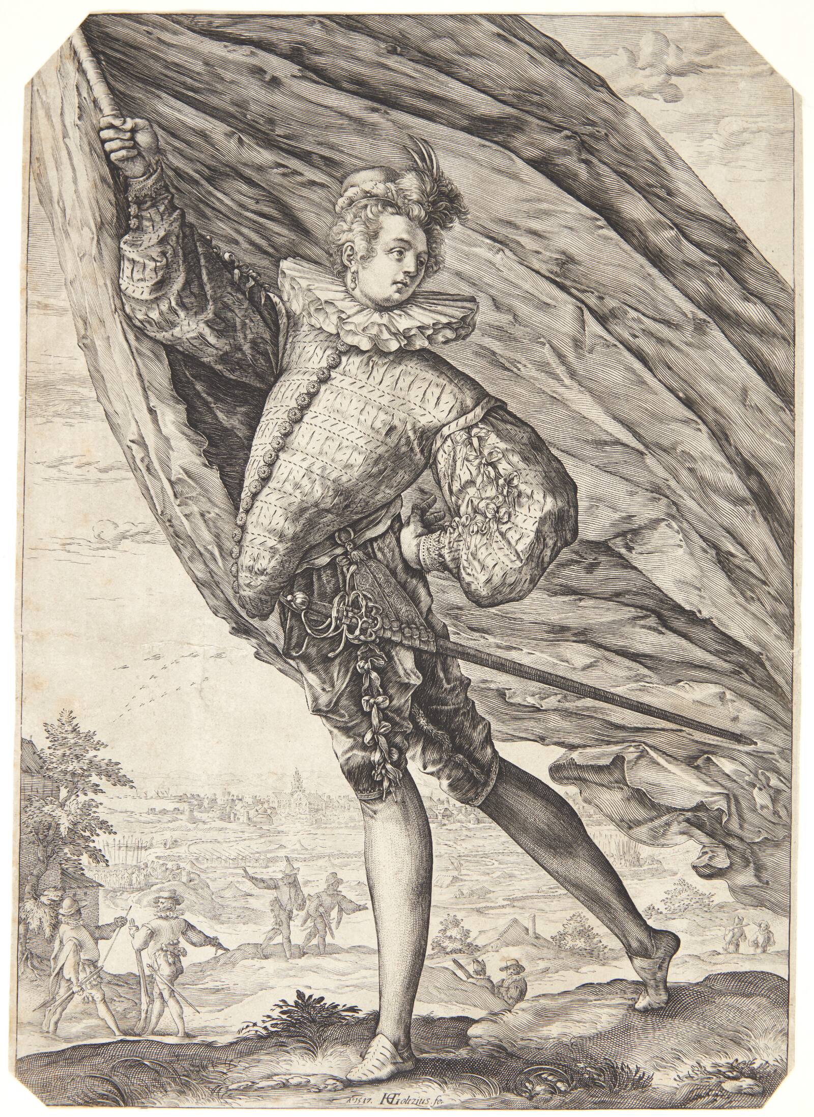 Den store fanebærer, Hendrick Goltzius, 1587
