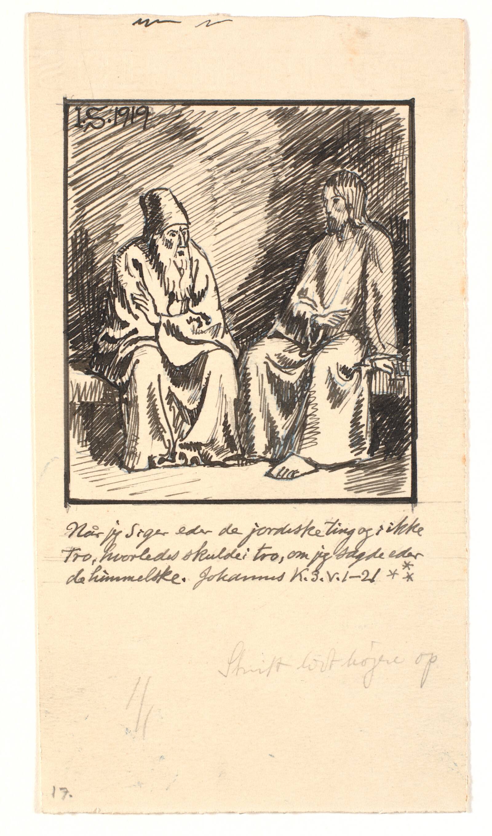 Kristus og Nikodemus, Joakim Skovgaard, 1919