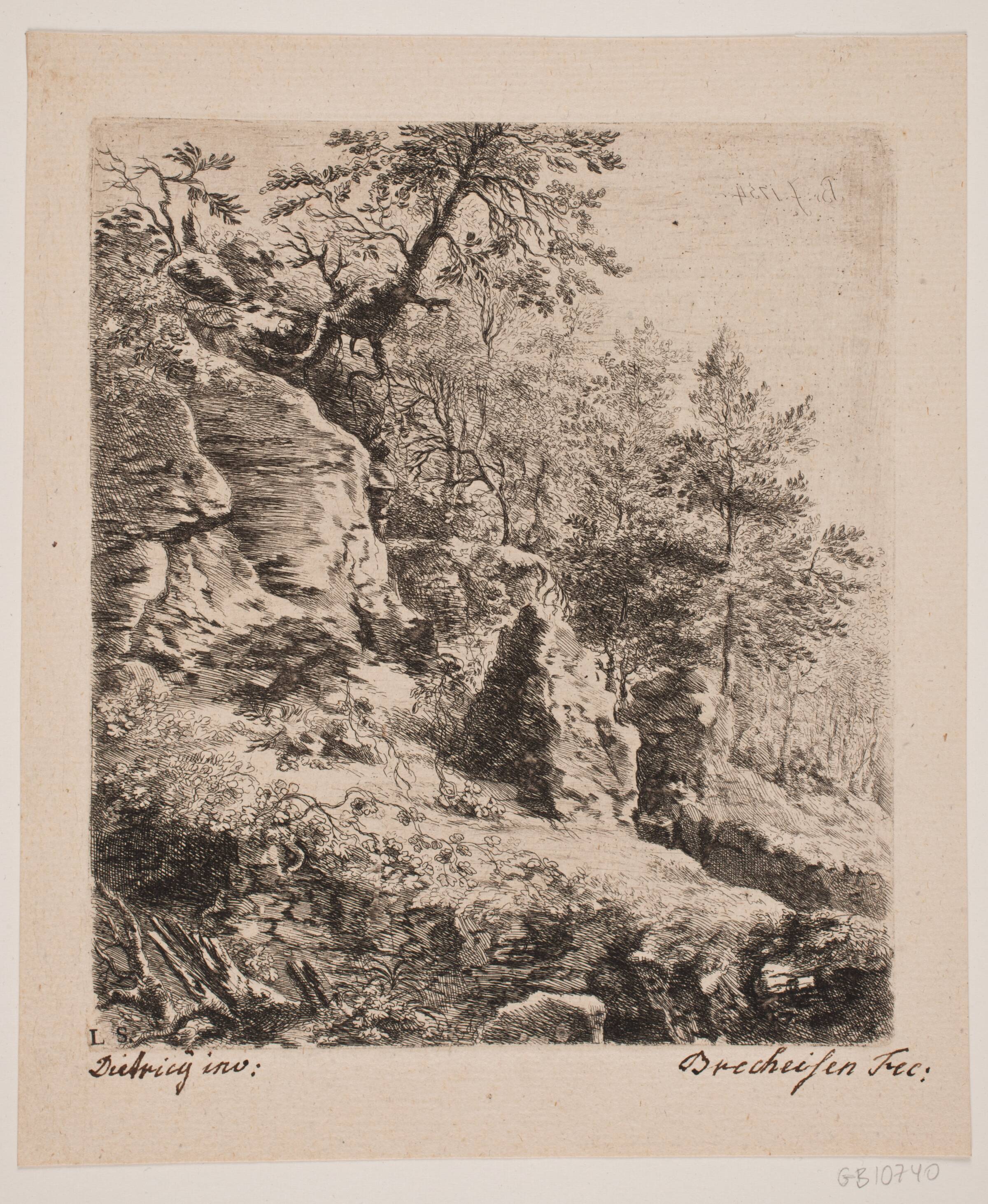 Klippelandskab, Joseph Brecheisen, 1754
