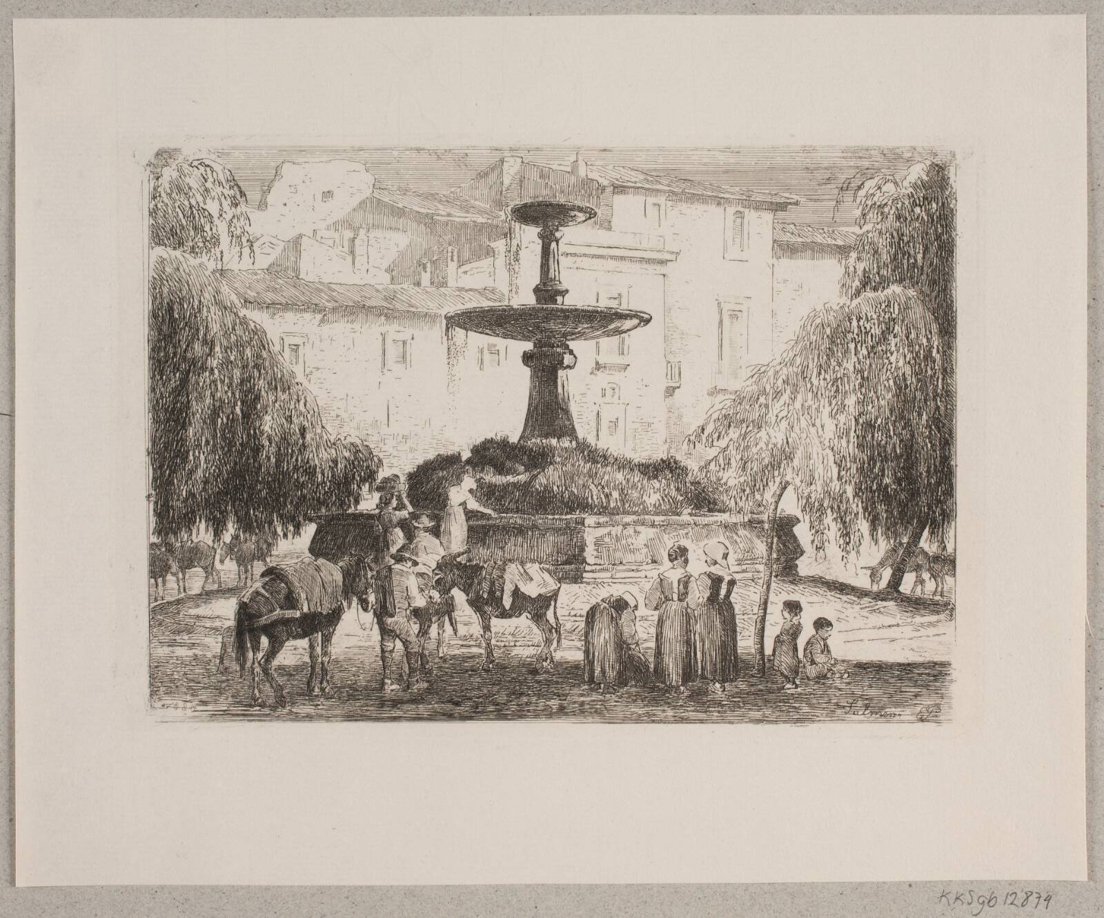 Torv i Sulmona, Edvard Petersen, 1886