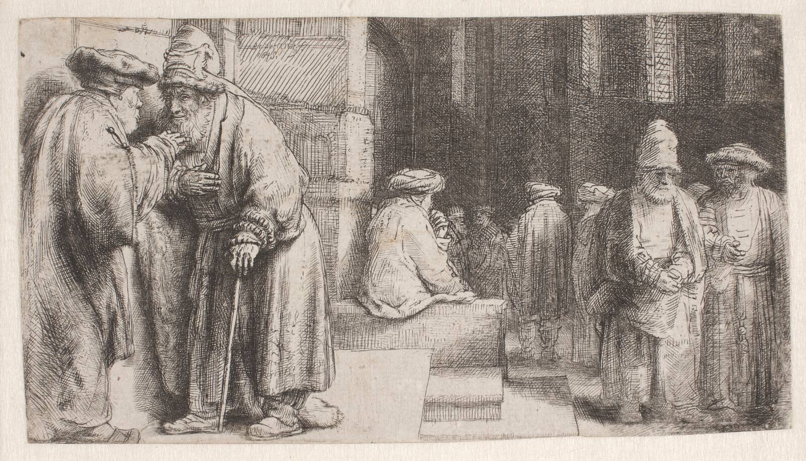 Jøder i synagogen, Rembrandt van Rijn, 1648