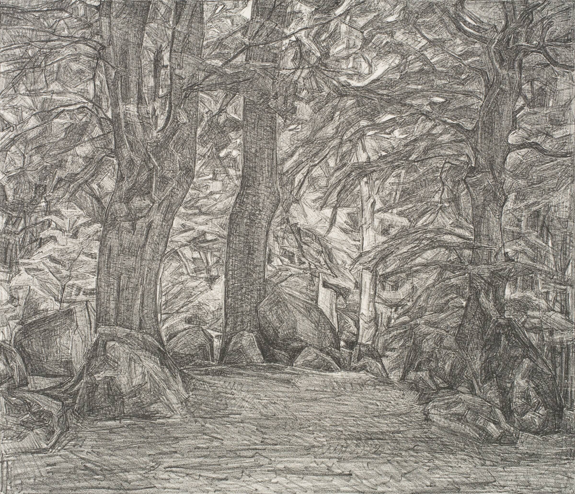 Skovparti fra Falster, Svend Hammershøi, 1897