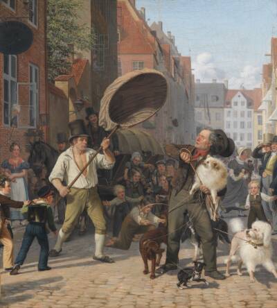 En gadescene i hundedagene