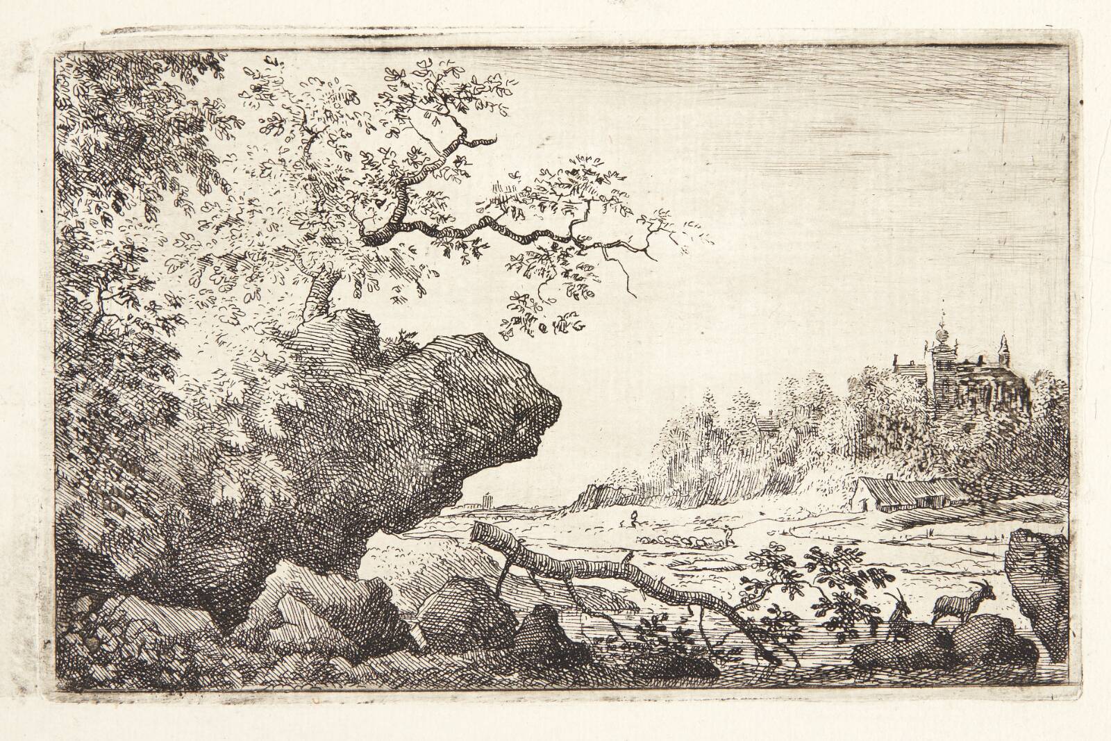 Landskab med nedfalden gren, Allaert van Everdingen, 1621-1675