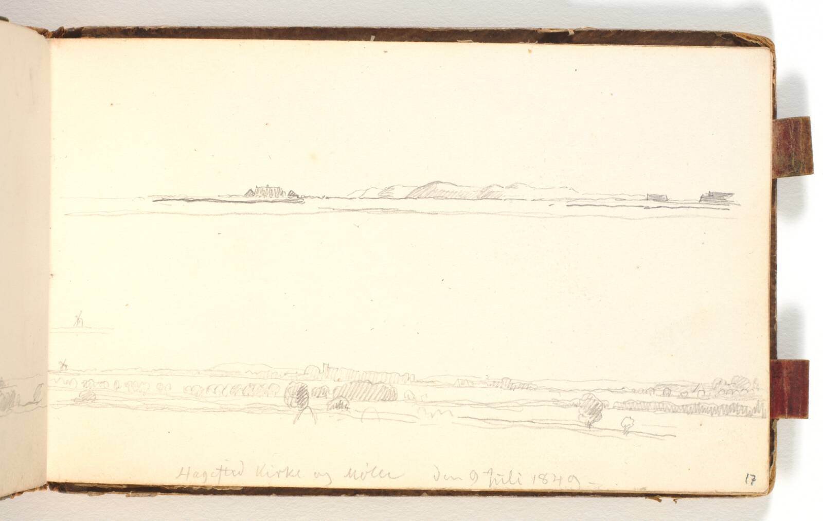 To landskabsskitser, P.C. Skovgaard, 1849