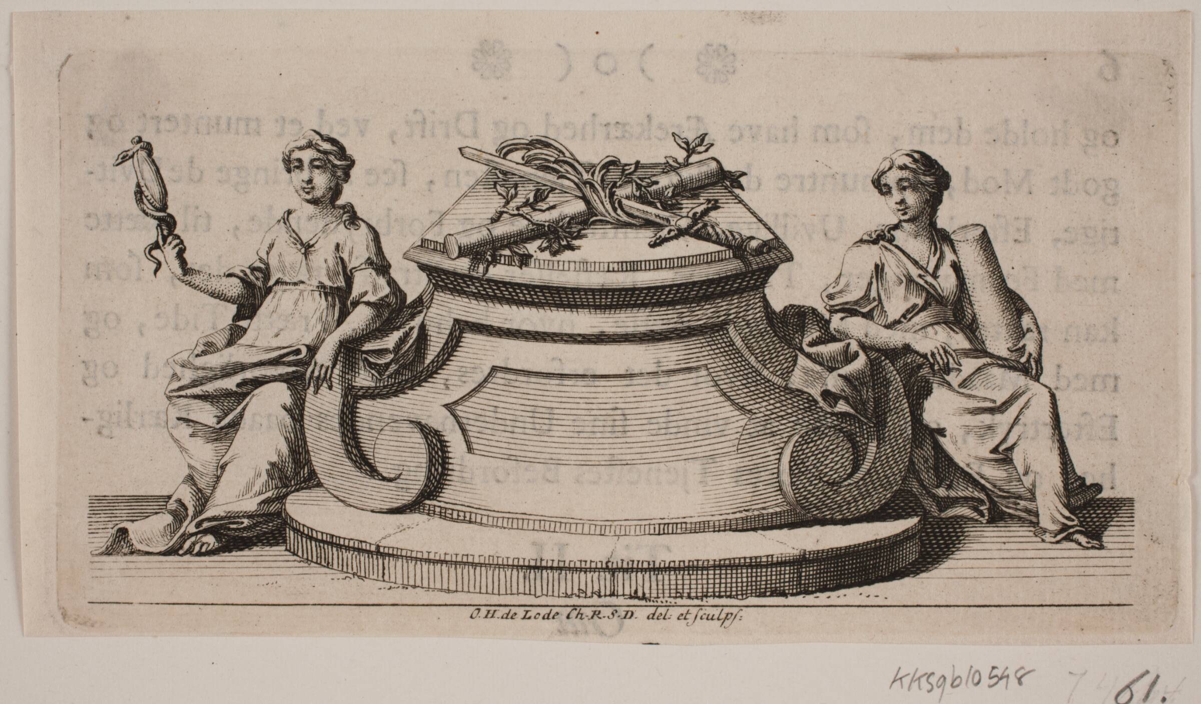Vignet til Frederik V's Søkrigsartikelsbrev, Odvardt Helmoldt de Lode, 1754-1758