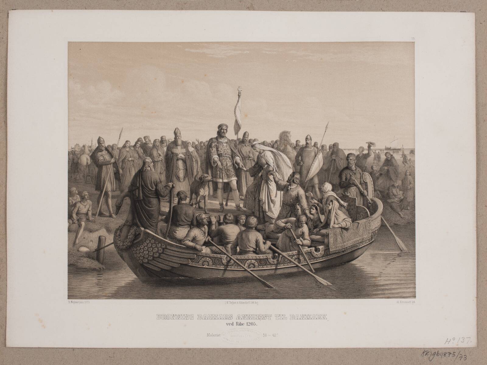 Dronning Dagmars ankomst til Danmark, Adolph Kittendorff, 1880-1889