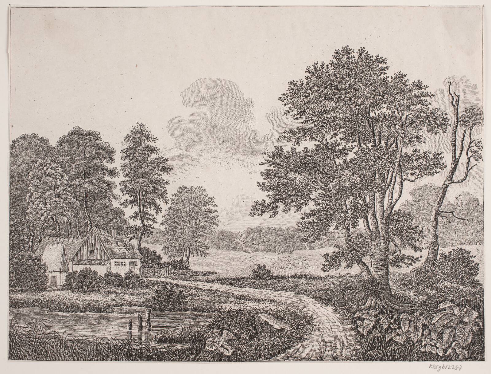 Skovparti ved Nærum, Jens Peter Lund, 1851