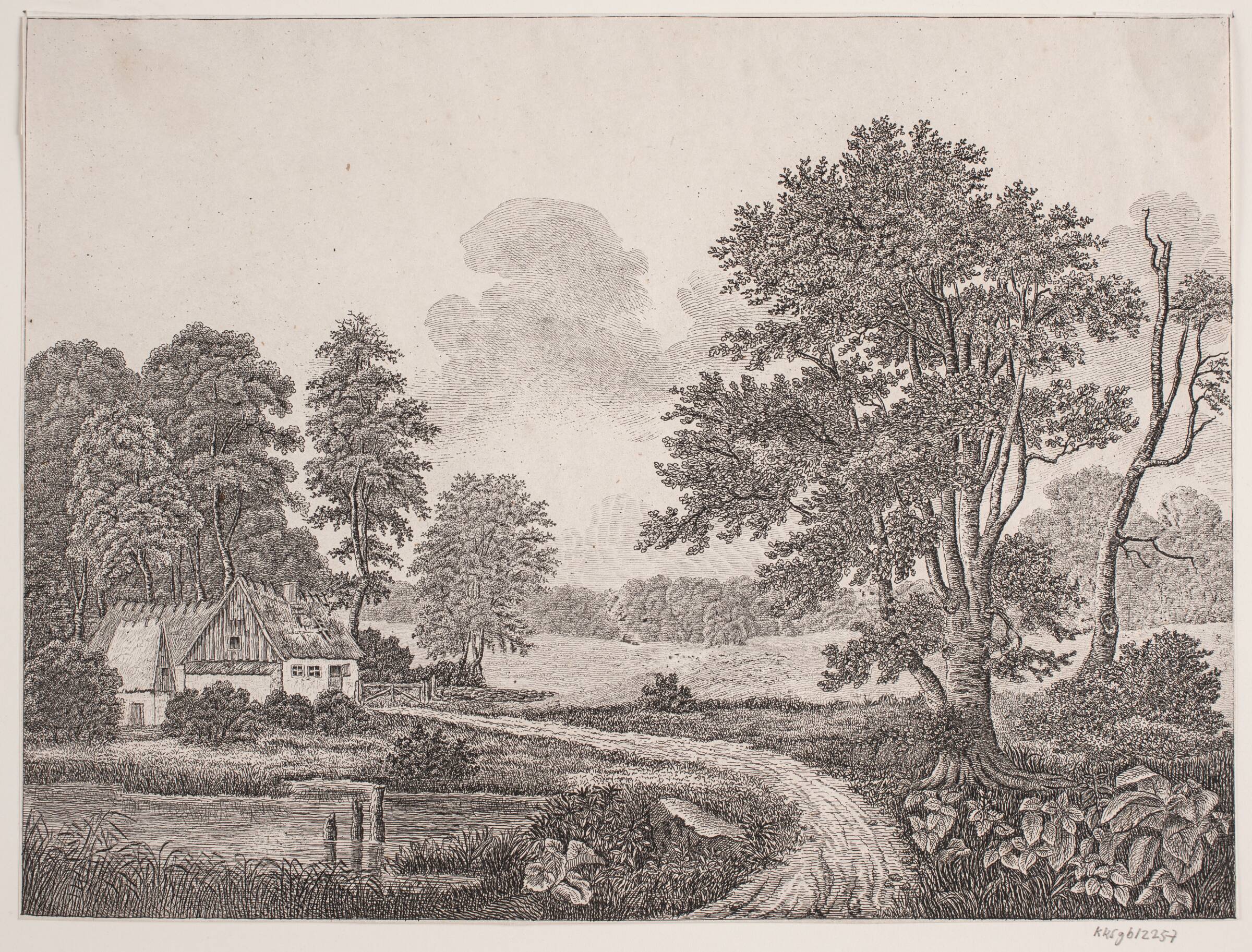 Skovparti ved Nærum, Jens Peter Lund, 1851