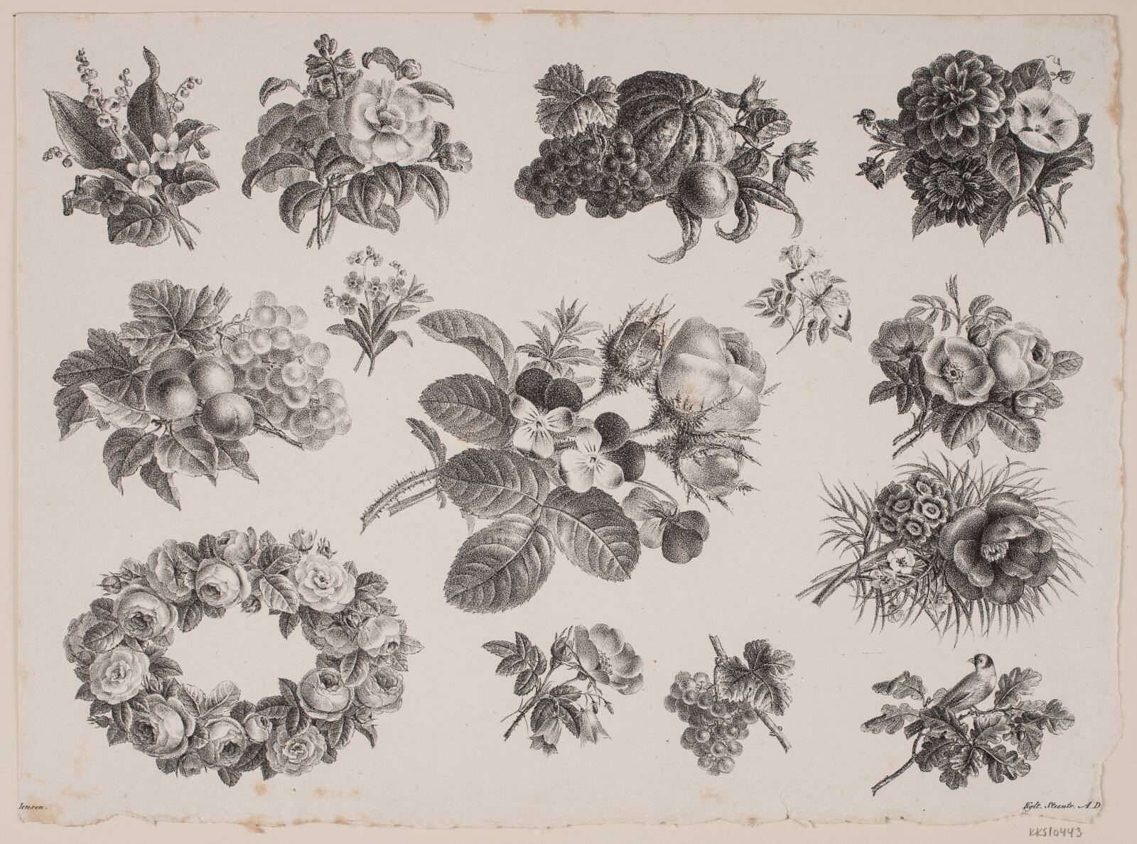 Blomstermotiver, Frederik Schepelern, 1796-1883
