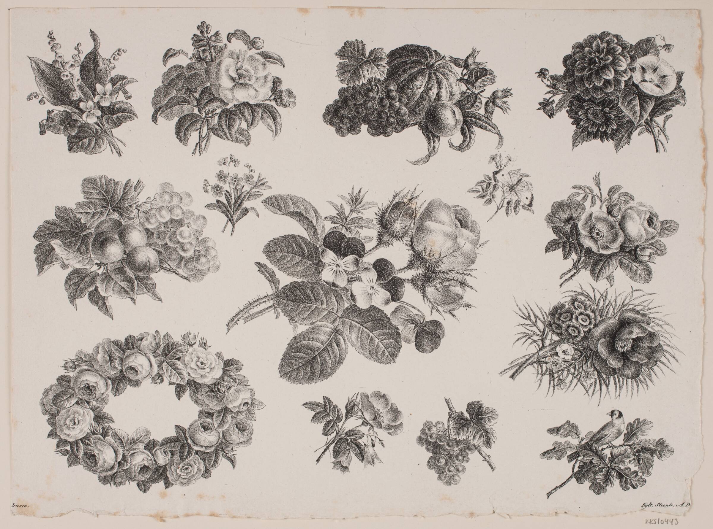 Blomstermotiver, Frederik Schepelern, 1796-1883