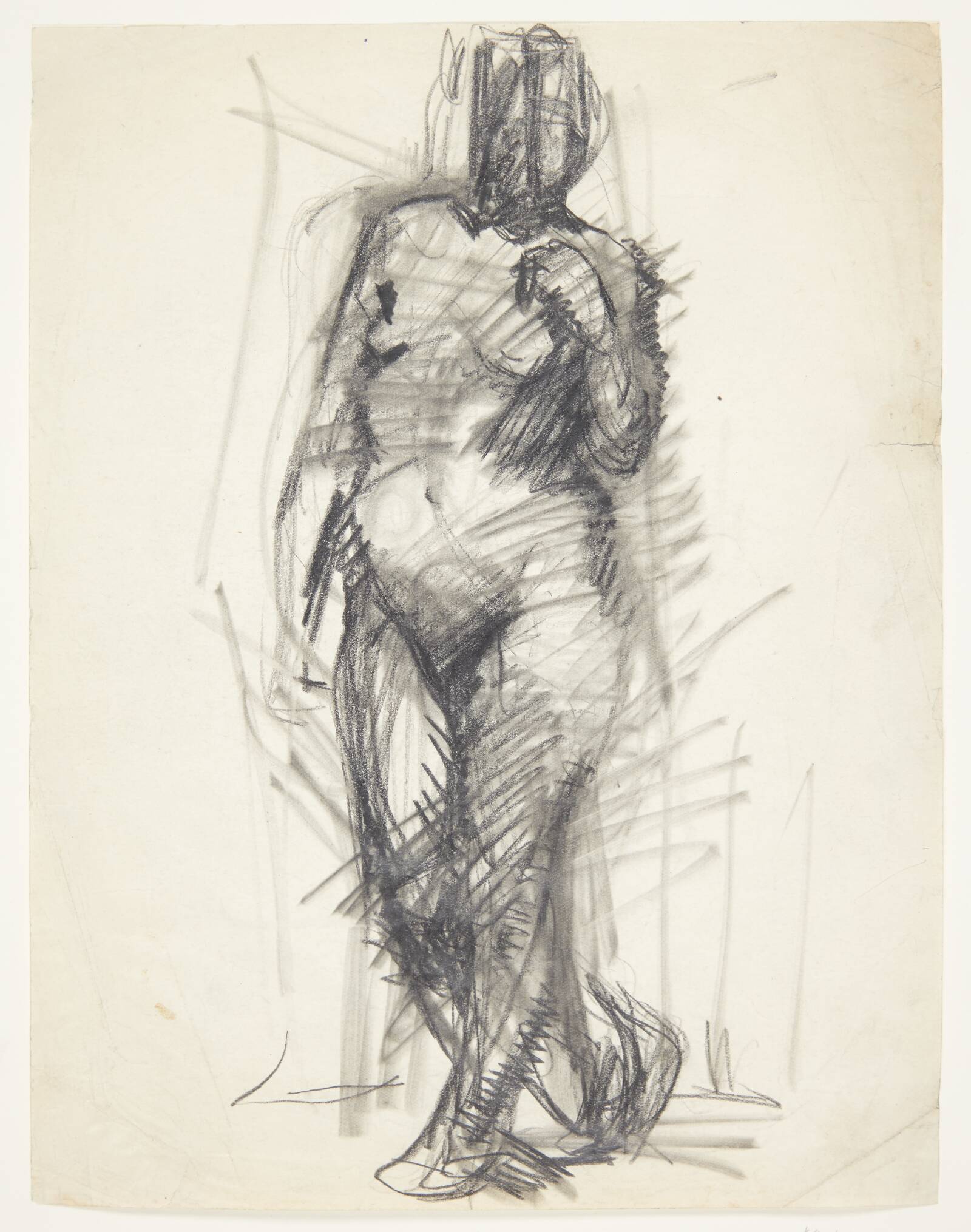 Stående kvindelig model, Ebba Carstensen, 1900-1967