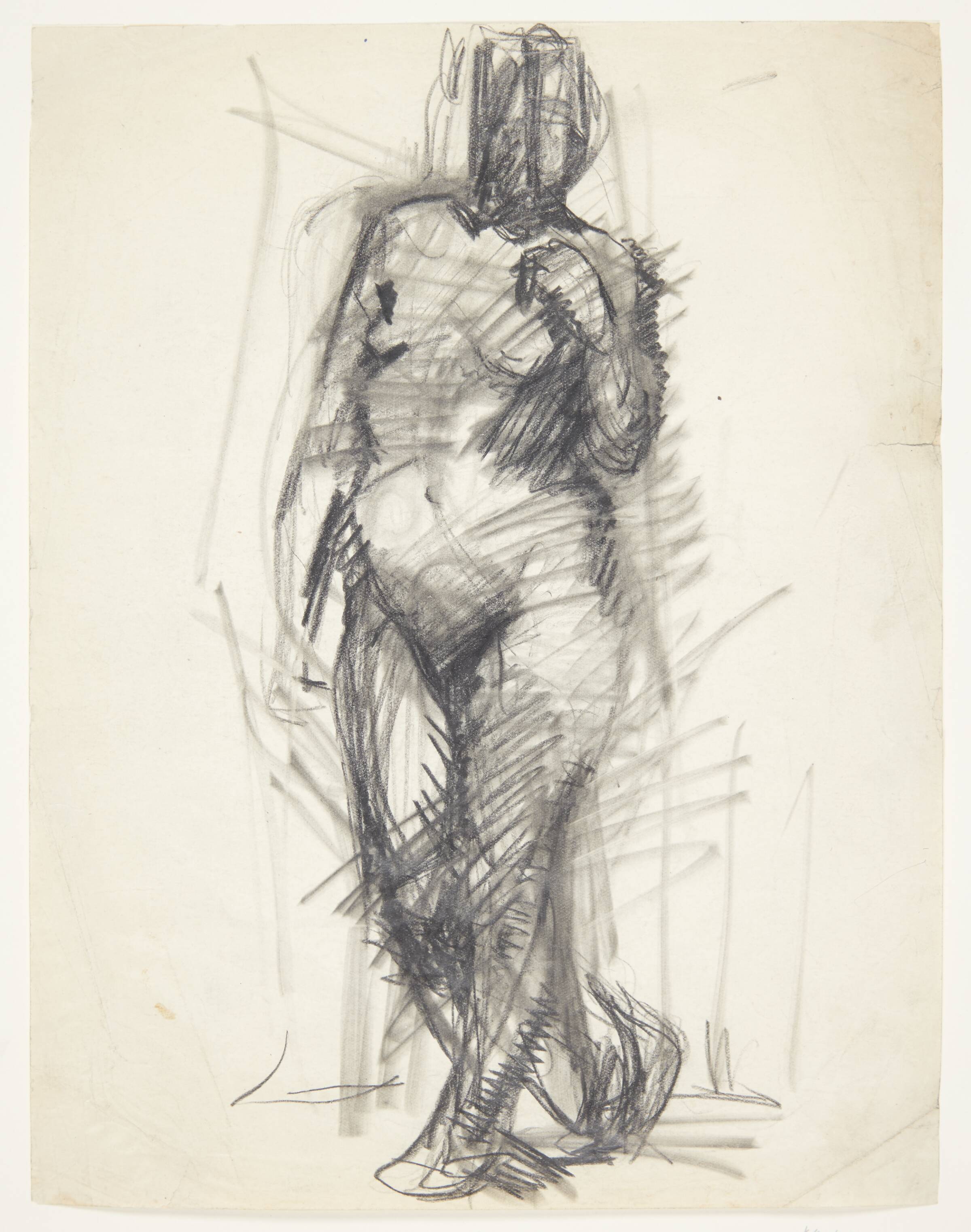 Stående kvindelig model, Ebba Carstensen, 1900-1967
