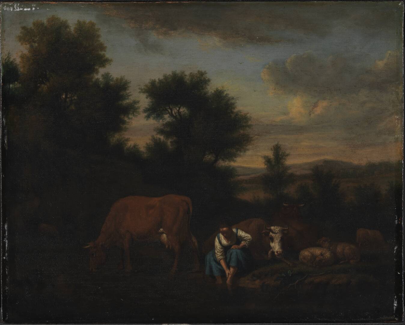 Shepherdess with Cattle, by Adriaen van de Velde, 1651-1672