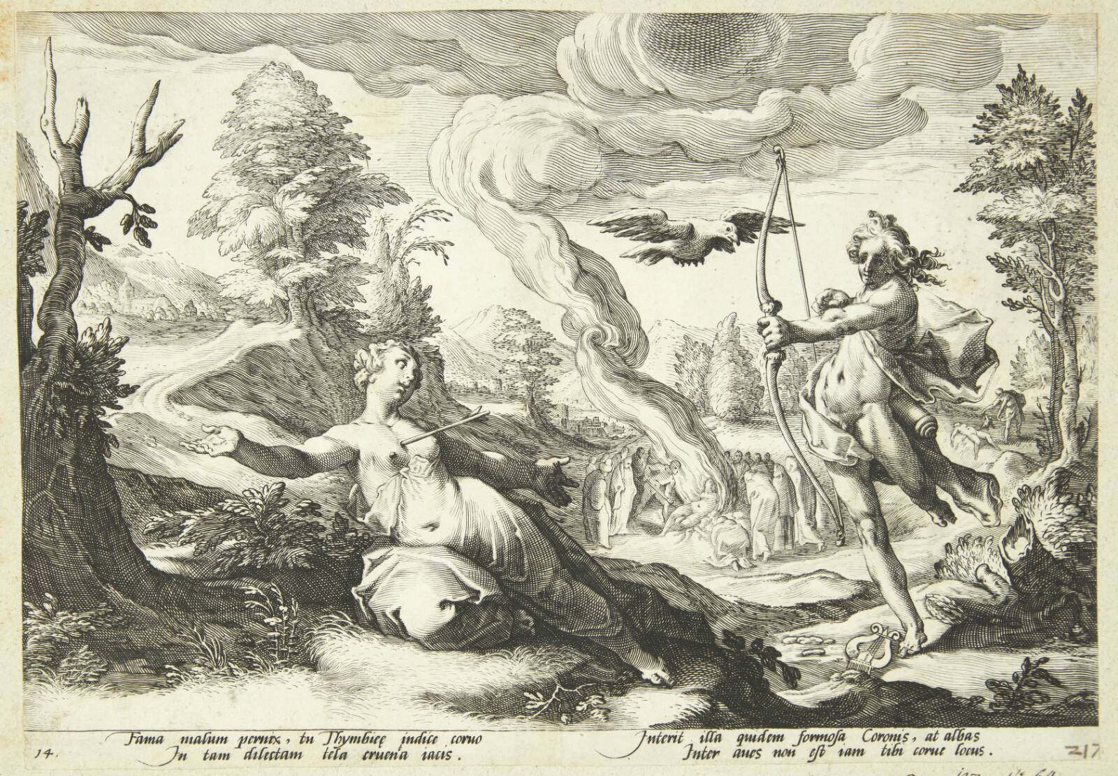 Apollon dræber Koronis, Ubekendt, 1590