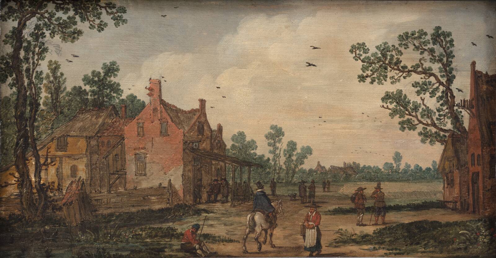 Summer at the "Lily" Tavern, by Jan Josefsz van Goyen, 1623-1626